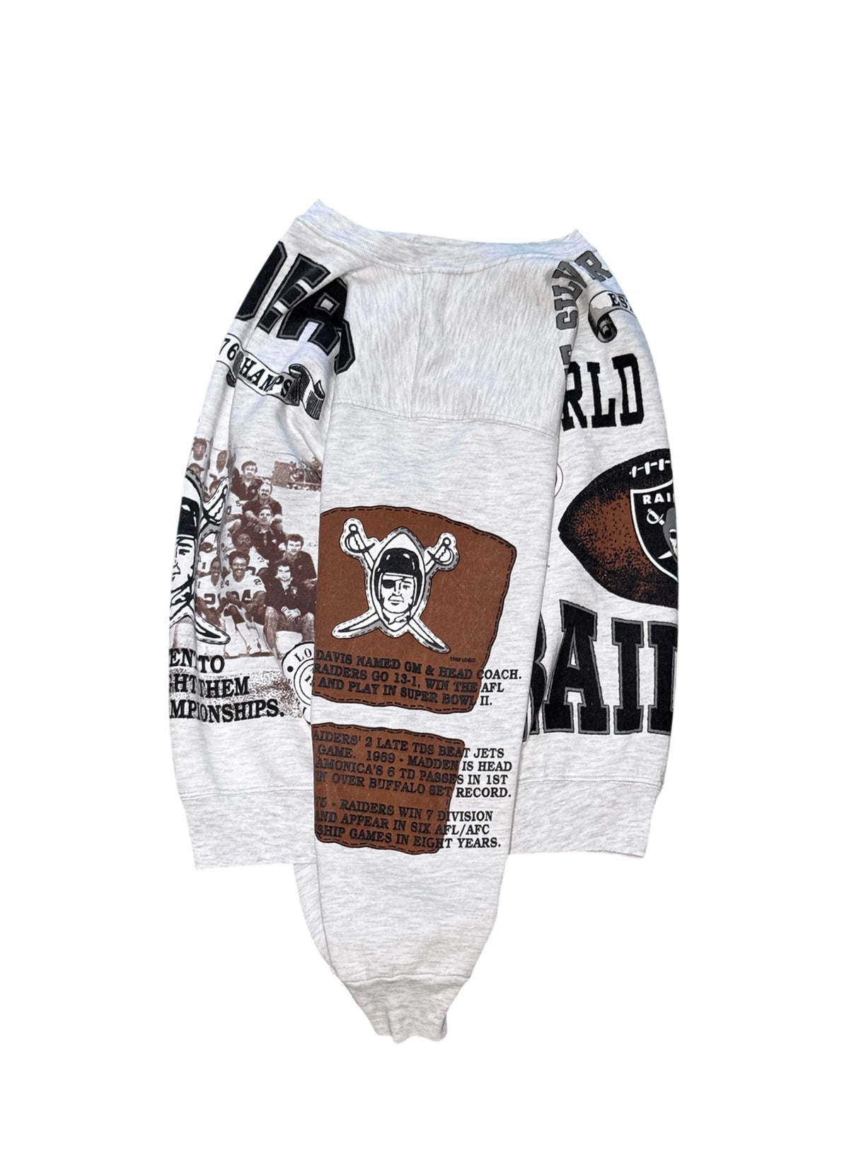 (SUP-856) NFL 1976 "RAIDERS" CREW NECK SWEAT - メンズM相当