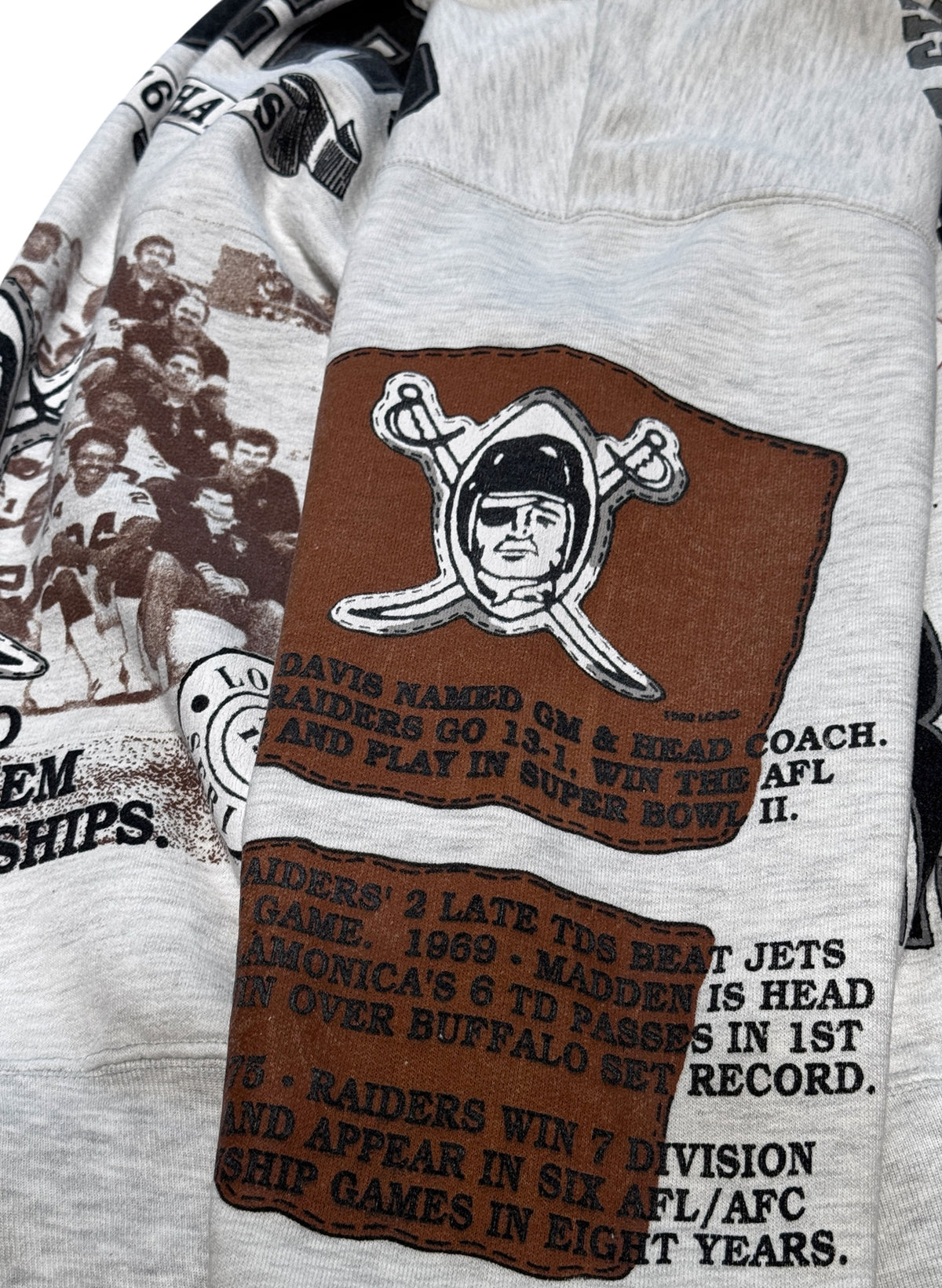 (SUP-856) NFL 1976 "RAIDERS" CREW NECK SWEAT - メンズM相当