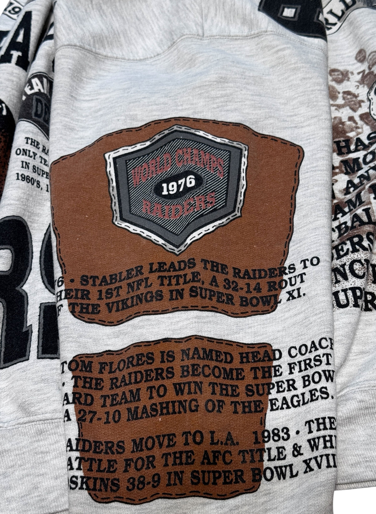 (SUP-856) NFL 1976 "RAIDERS" CREW NECK SWEAT - メンズM相当