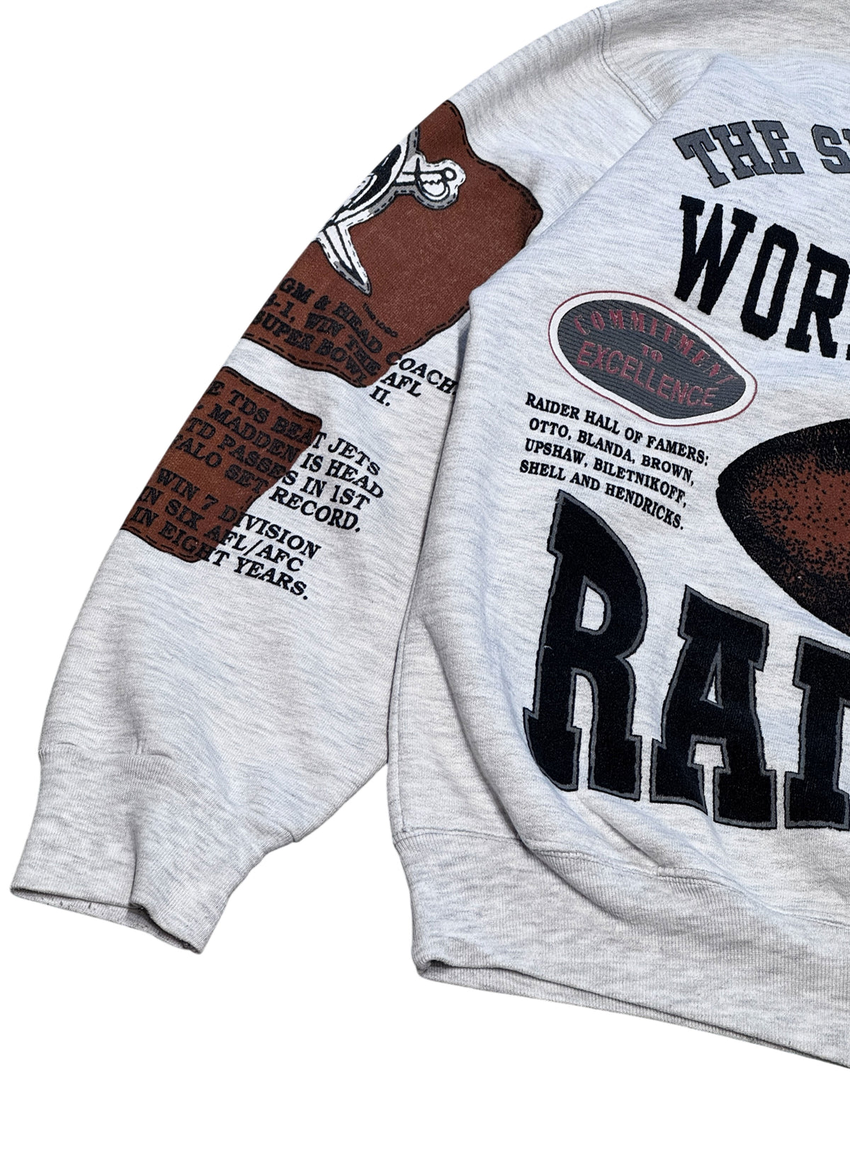 (SUP-856) NFL 1976 "RAIDERS" CREW NECK SWEAT - メンズM相当