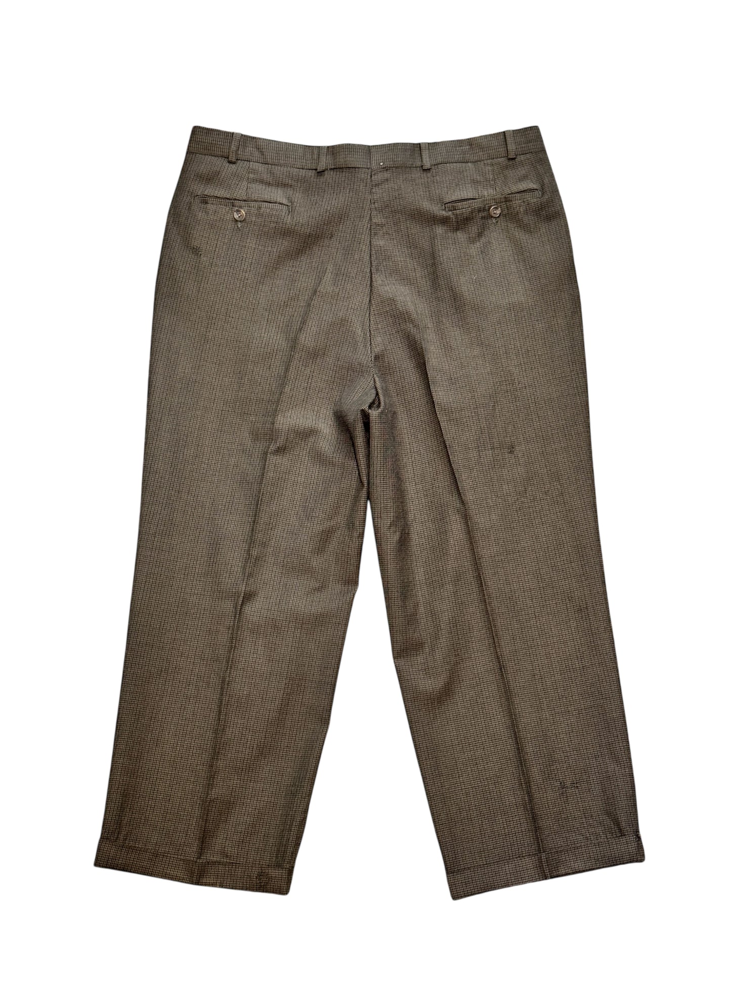 (SUP-530) RALPH LAUREN HOUNDSTOOTH WOOL TROUSERS "DAMAGE" - MADE IN CANADA