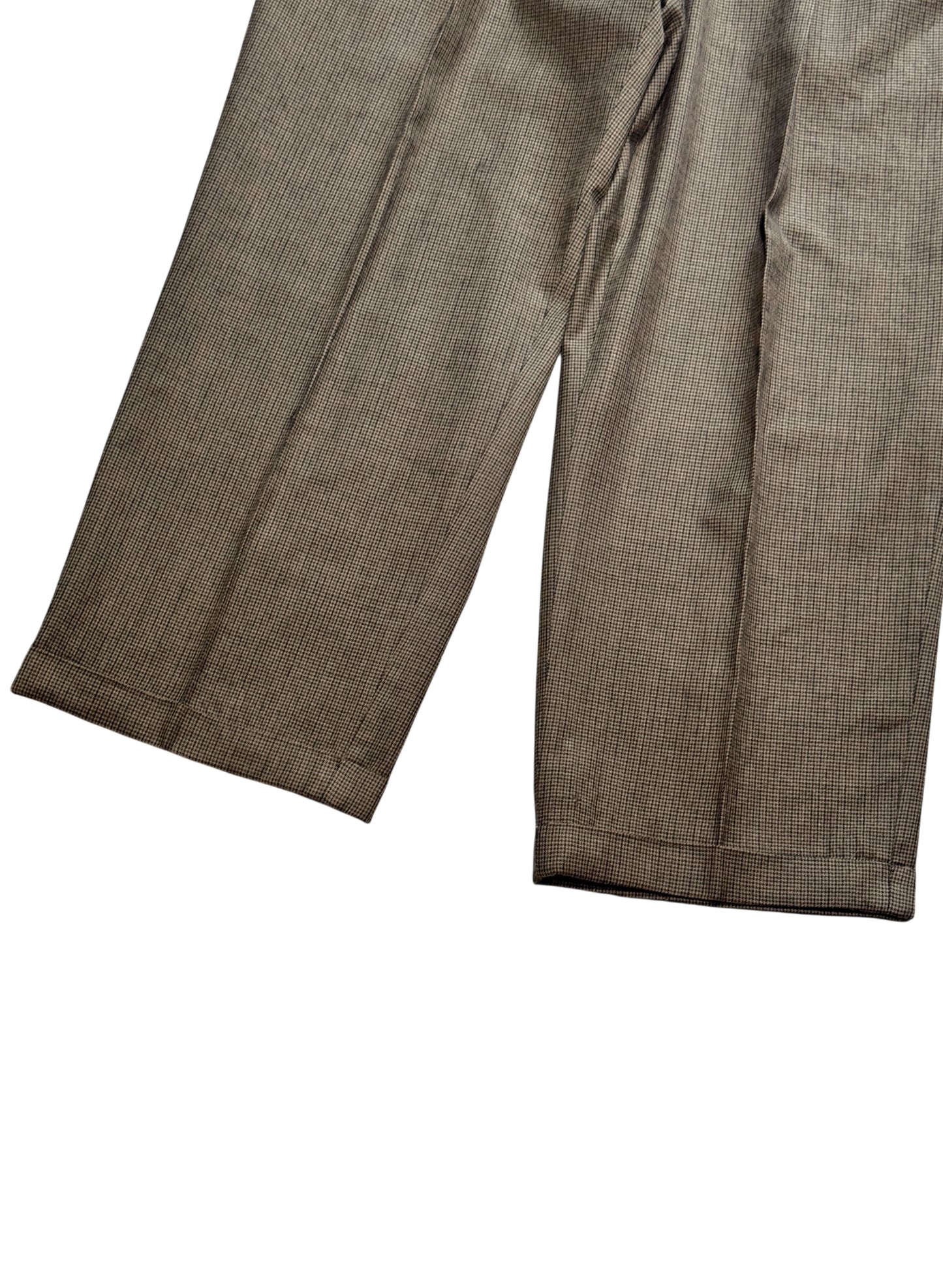 (SUP-530) RALPH LAUREN HOUNDSTOOTH WOOL TROUSERS "DAMAGE" - MADE IN CANADA