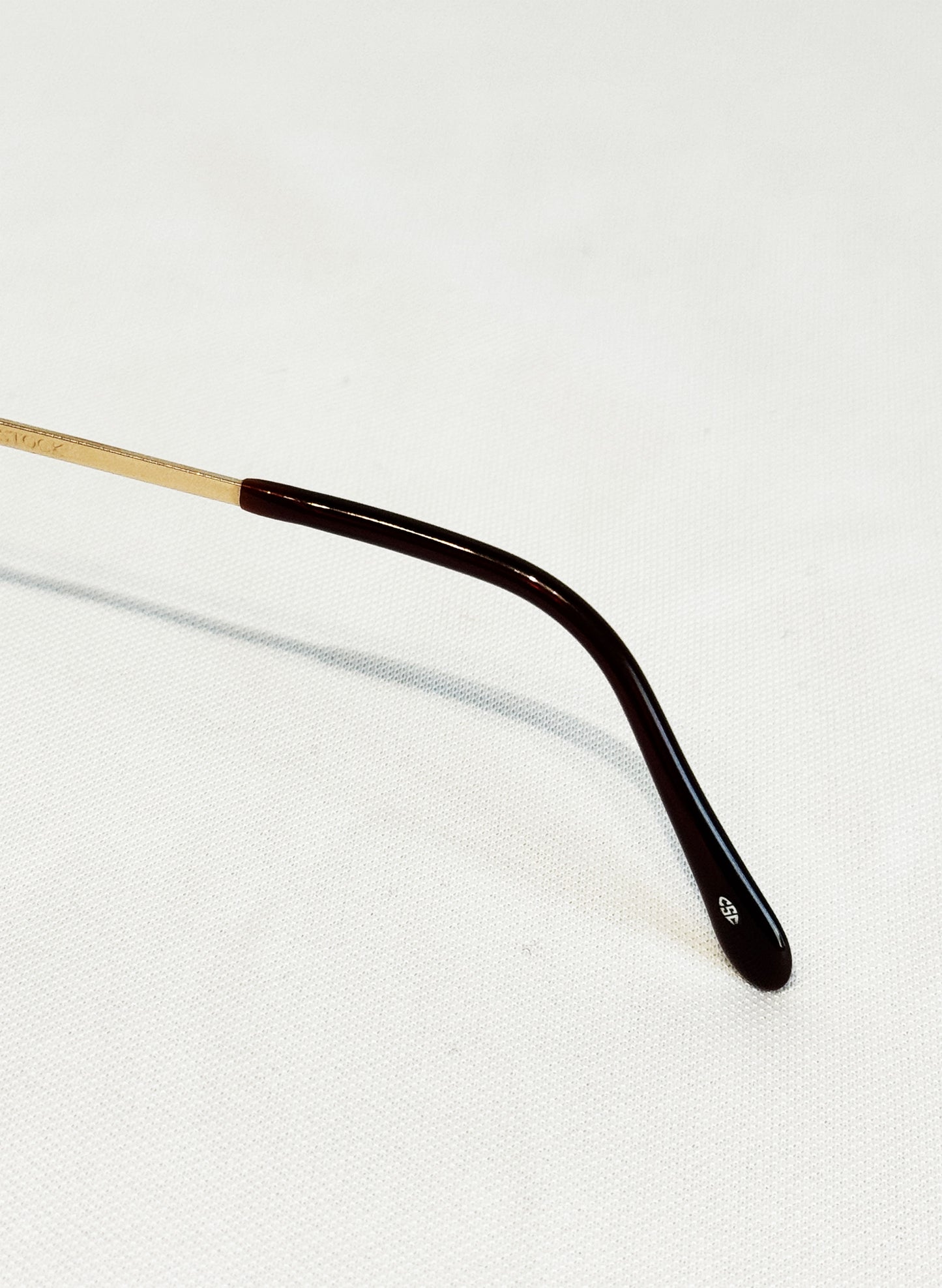 (SUP-418) 90s VINTAGE GOLD FRAME GLASSES RODENSTOCK TITANIUM