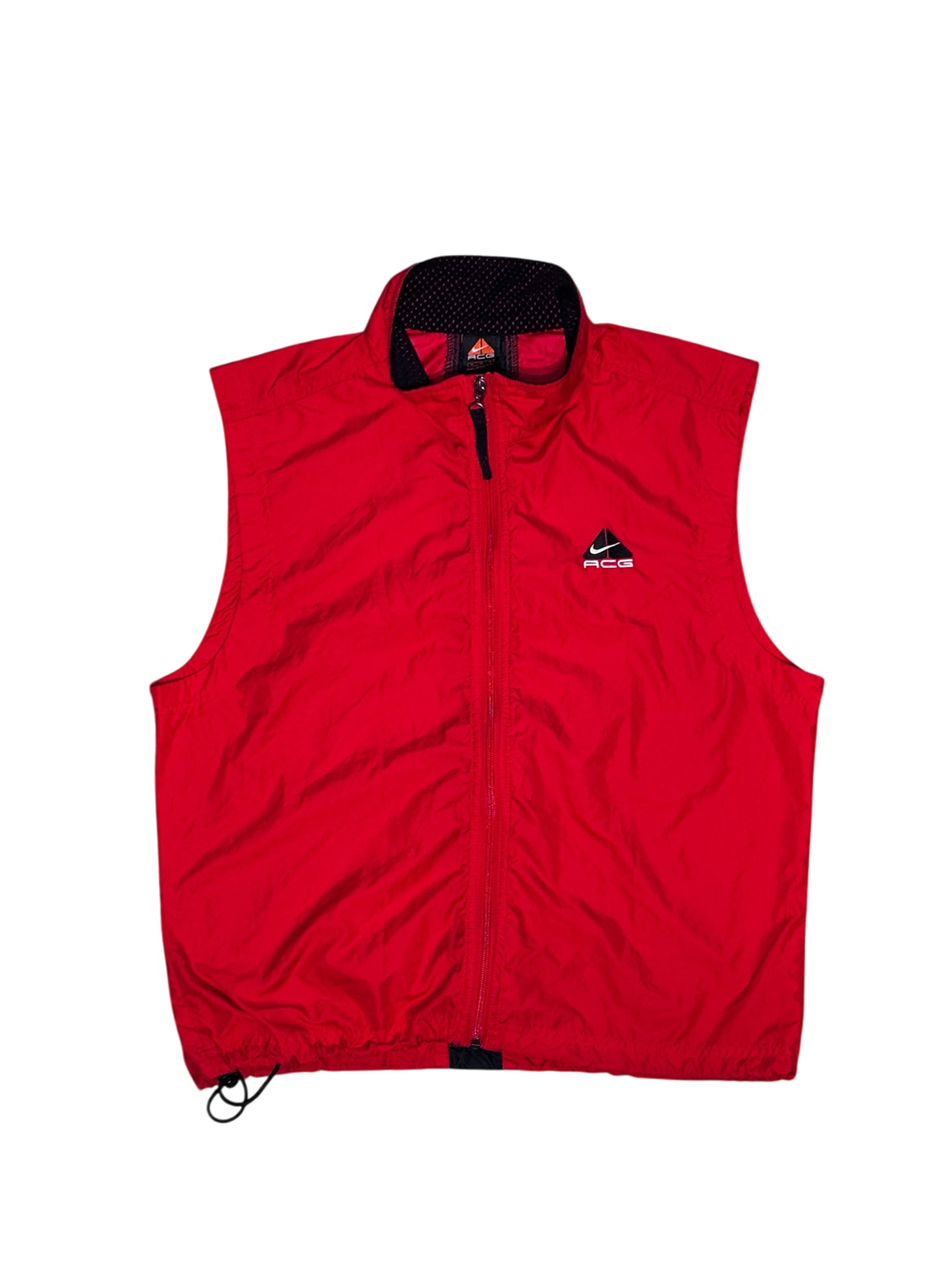 (SUP-656) 90s NIKE ACG PACKABLE NYLON VEST - RED
