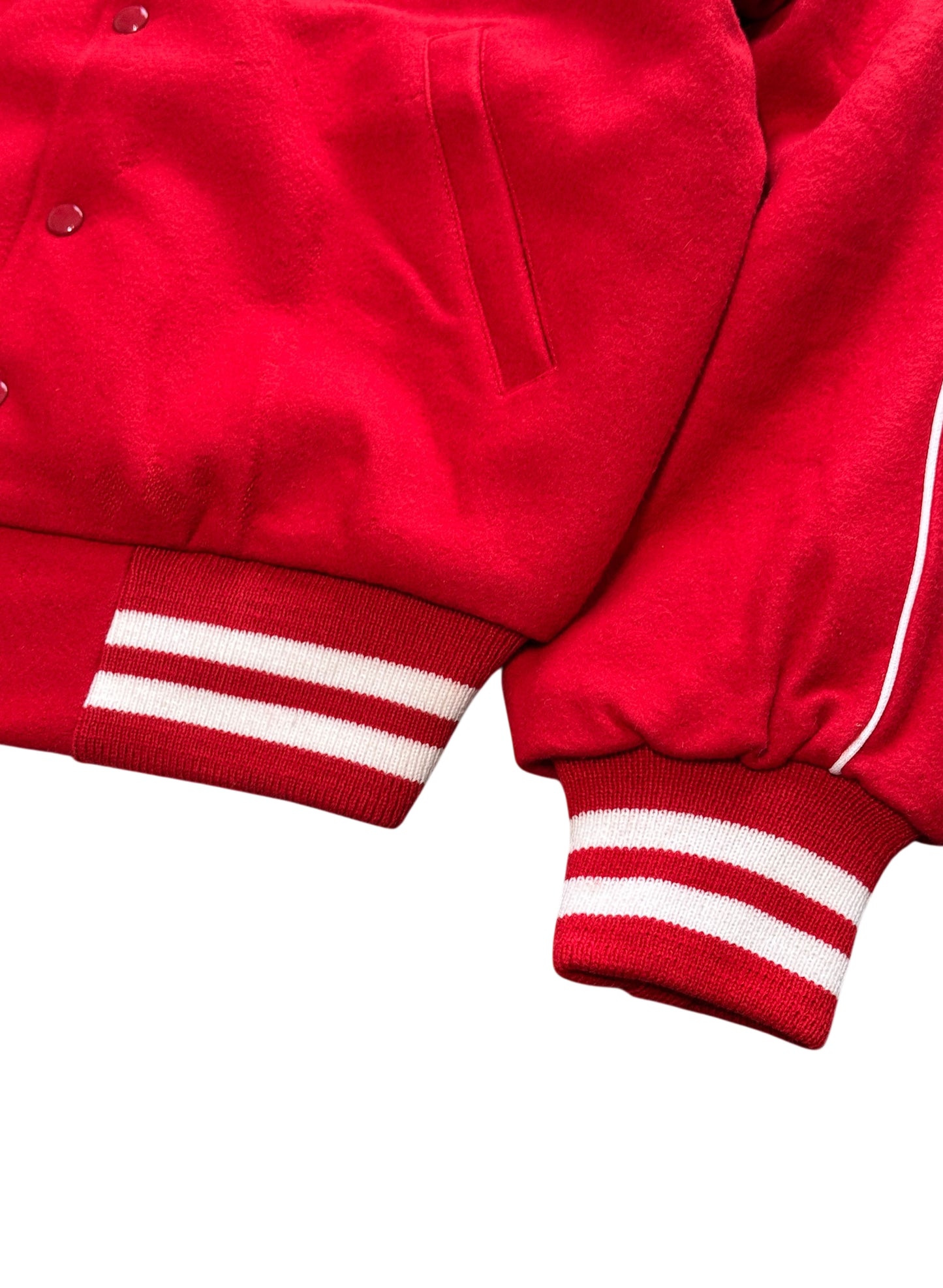 (SUP-547) NEW YORK YANKEES ALL MELTON RAGLAN STADIUM JACKET - MADE IN U.S.A.