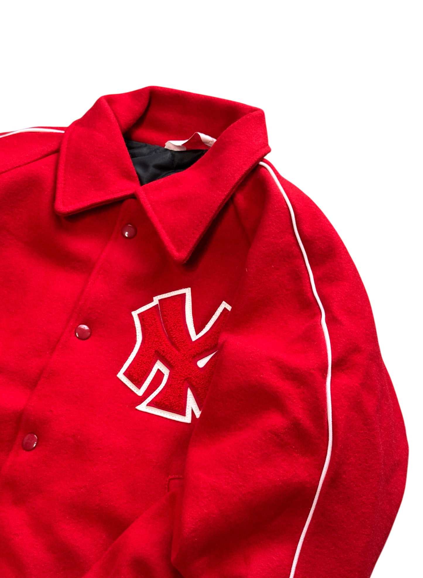 (SUP-547) NEW YORK YANKEES ALL MELTON RAGLAN STADIUM JACKET - MADE IN U.S.A.