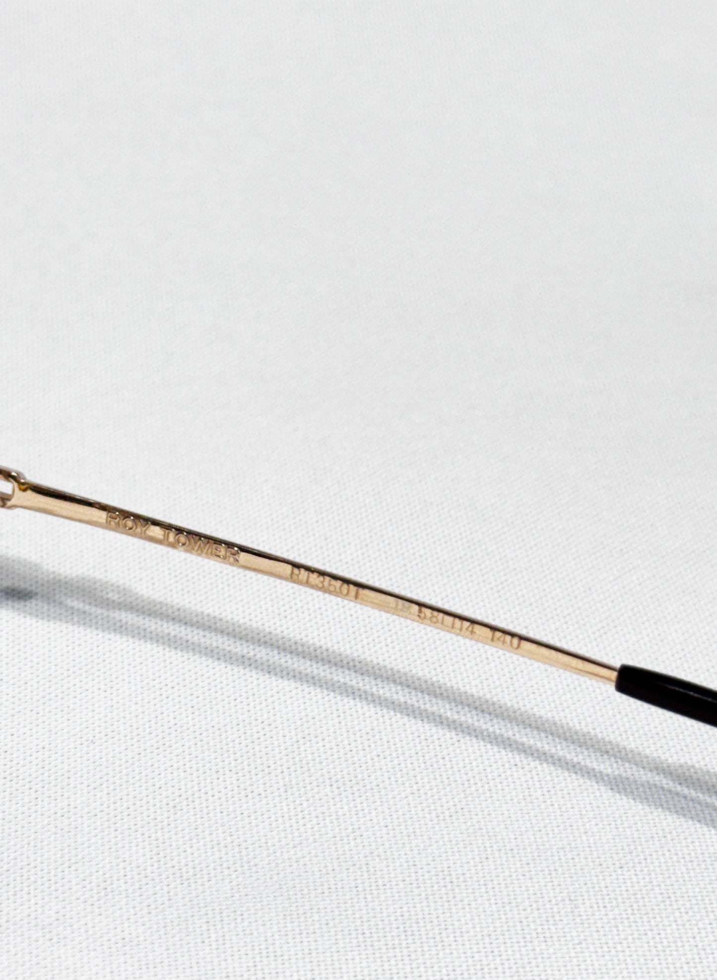 (SUP-646) 90s VINTAGE TWO BRIDGE GOLD FRAME GLASSES - Nikon TITEXⅡ ROY TOWER
