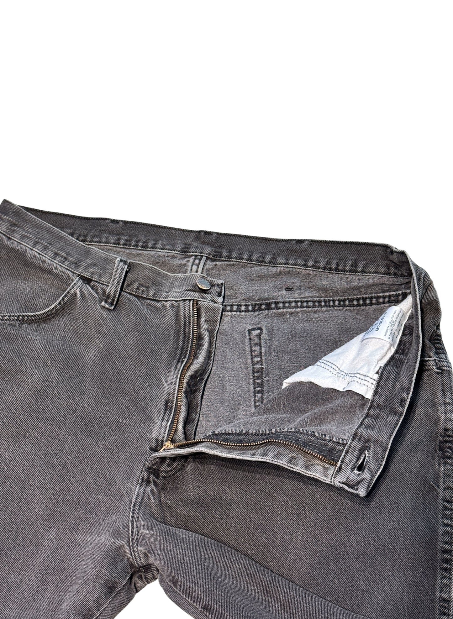 (SUP-447) RUSTLER BLACK FADE DENIM - W38 x L29 - MADE IN MEXICO