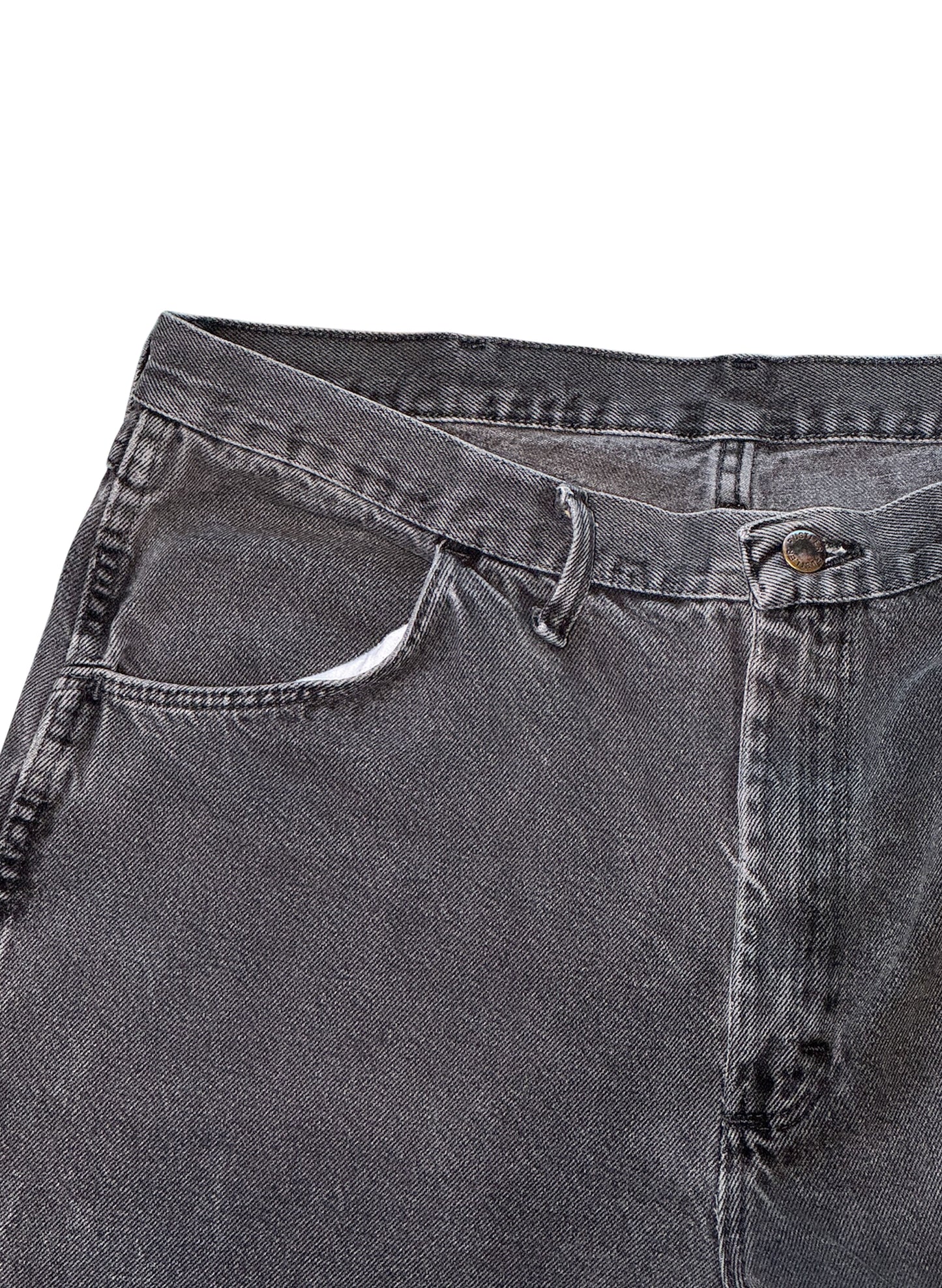 (SUP-447) RUSTLER BLACK FADE DENIM - W38 x L29 - MADE IN MEXICO