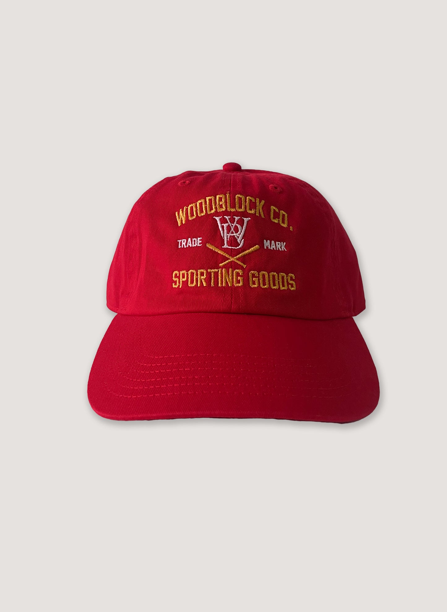 WOODBLOCK SPORTING GOODS CAP(23SS-018-RED)