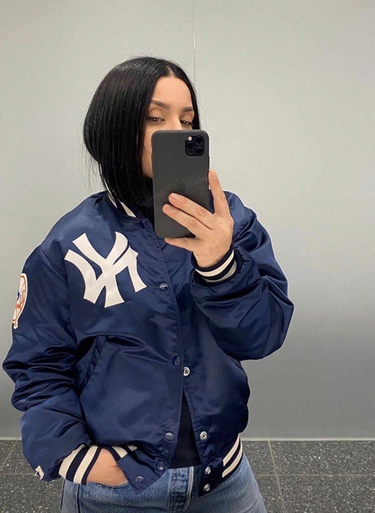 (SUP-877) STARTER NEW YORK YANKEES NYLON STADIUM JACKET - S