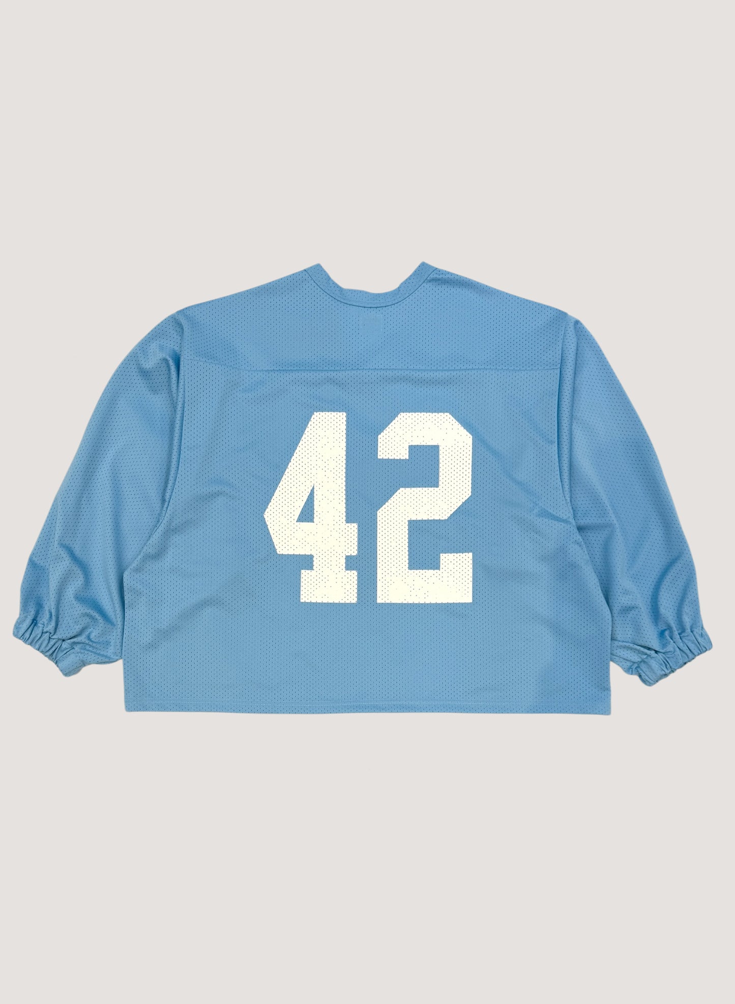 WOODBLOCK 42 MESH FOOTBALL LS SHIRT S.BLUE/WHITE (WB-26SS-007)