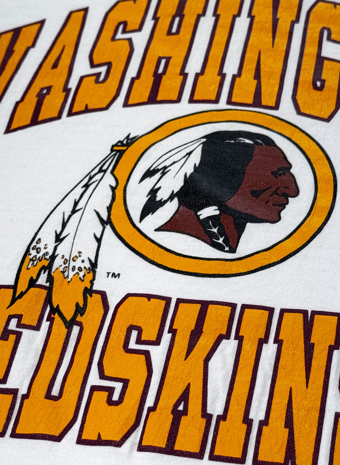 (SUP-662) NFL WASHINGTON REDSKINS "CUT OFF" TEE - MADE IN U.S.A.