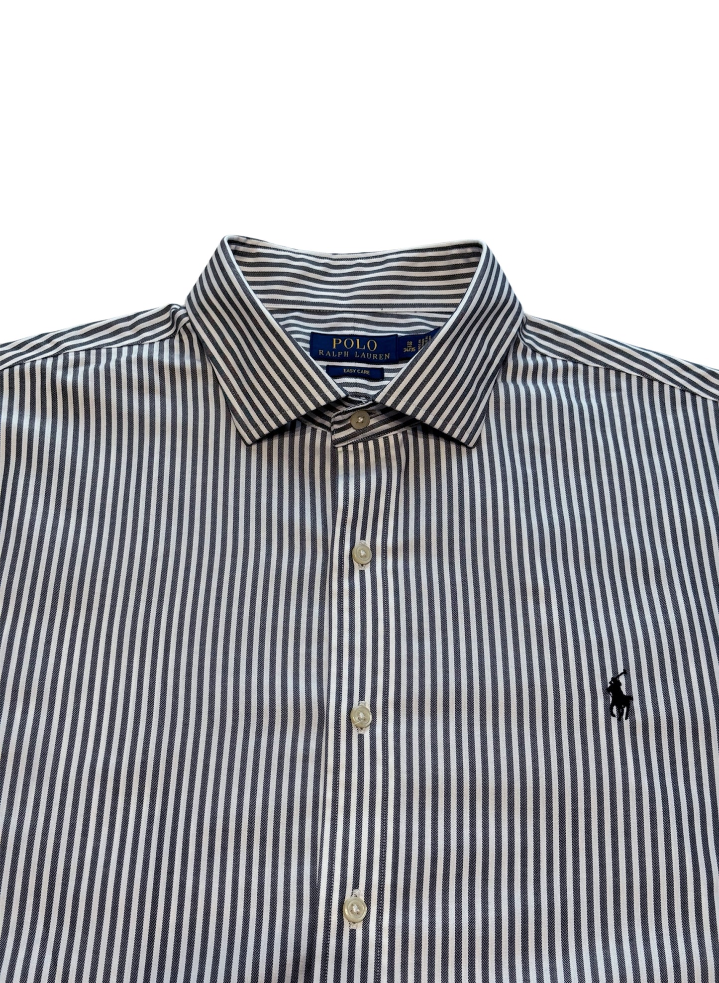 (SUP-438) Polo Ralph Lauren "BIG SIZE" STRIPE HERRINGBONE SHIRT - EASY CARE  (XXL相当)