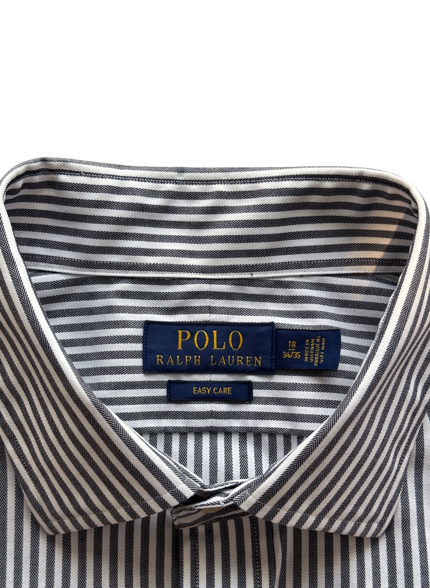 (SUP-438) Polo Ralph Lauren "BIG SIZE" STRIPE HERRINGBONE SHIRT - EASY CARE  (XXL相当)