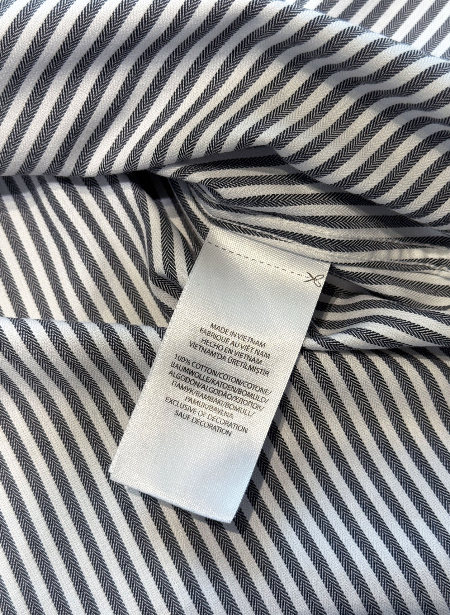 (SUP-438) Polo Ralph Lauren "BIG SIZE" STRIPE HERRINGBONE SHIRT - EASY CARE  (XXL相当)