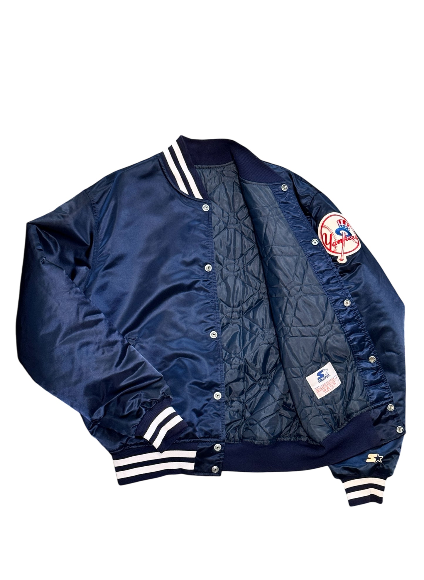 (SUP-551) STARTER NEW YORK YANKEES NYLON STADIUM JACKET - L - MADE IN U.S.A.