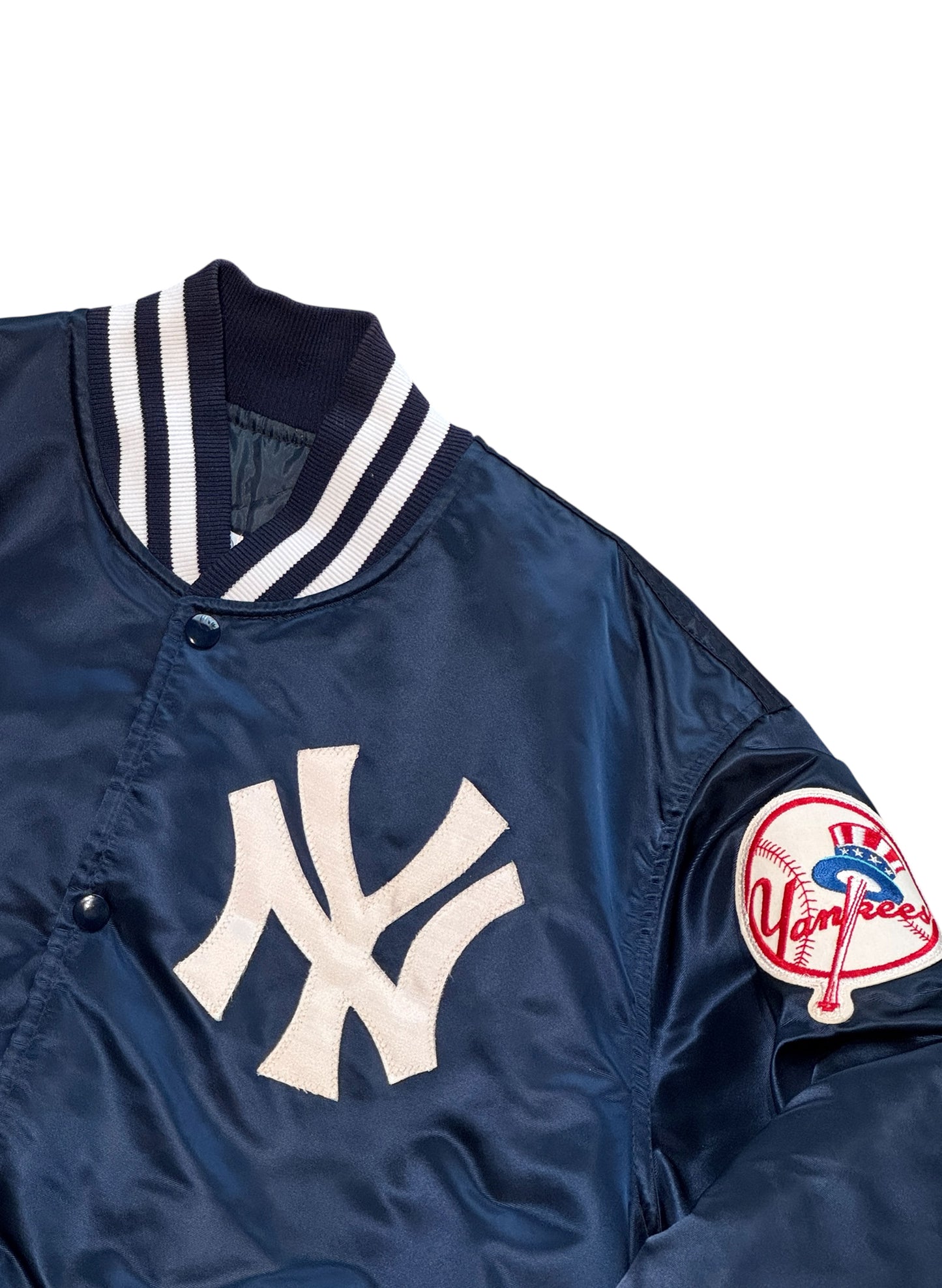(SUP-551) STARTER NEW YORK YANKEES NYLON STADIUM JACKET - L - MADE IN U.S.A.
