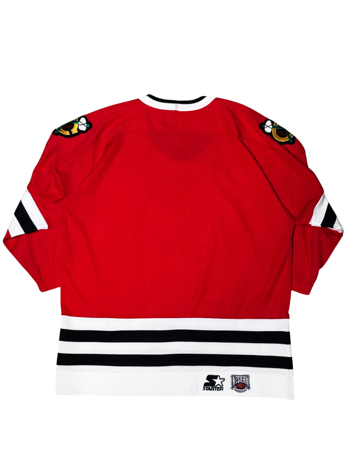 (SUP-820) STARTER NHL CHICAGO BLACKHAWKS MESH HOCKEY SHIRT - L/XL