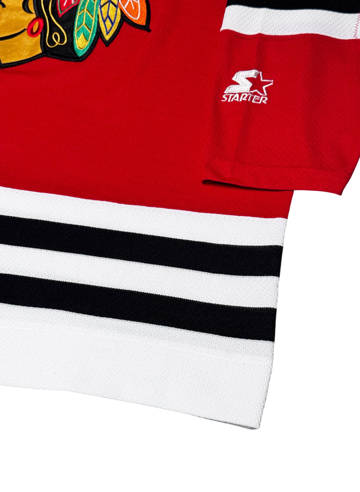 (SUP-820) STARTER NHL CHICAGO BLACKHAWKS MESH HOCKEY SHIRT - L/XL