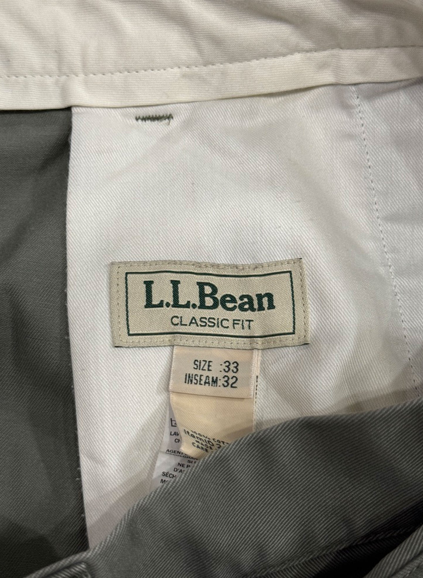 SUP-127  L.L.BEAN 2TUCK CHINO TROUSERS (w33）