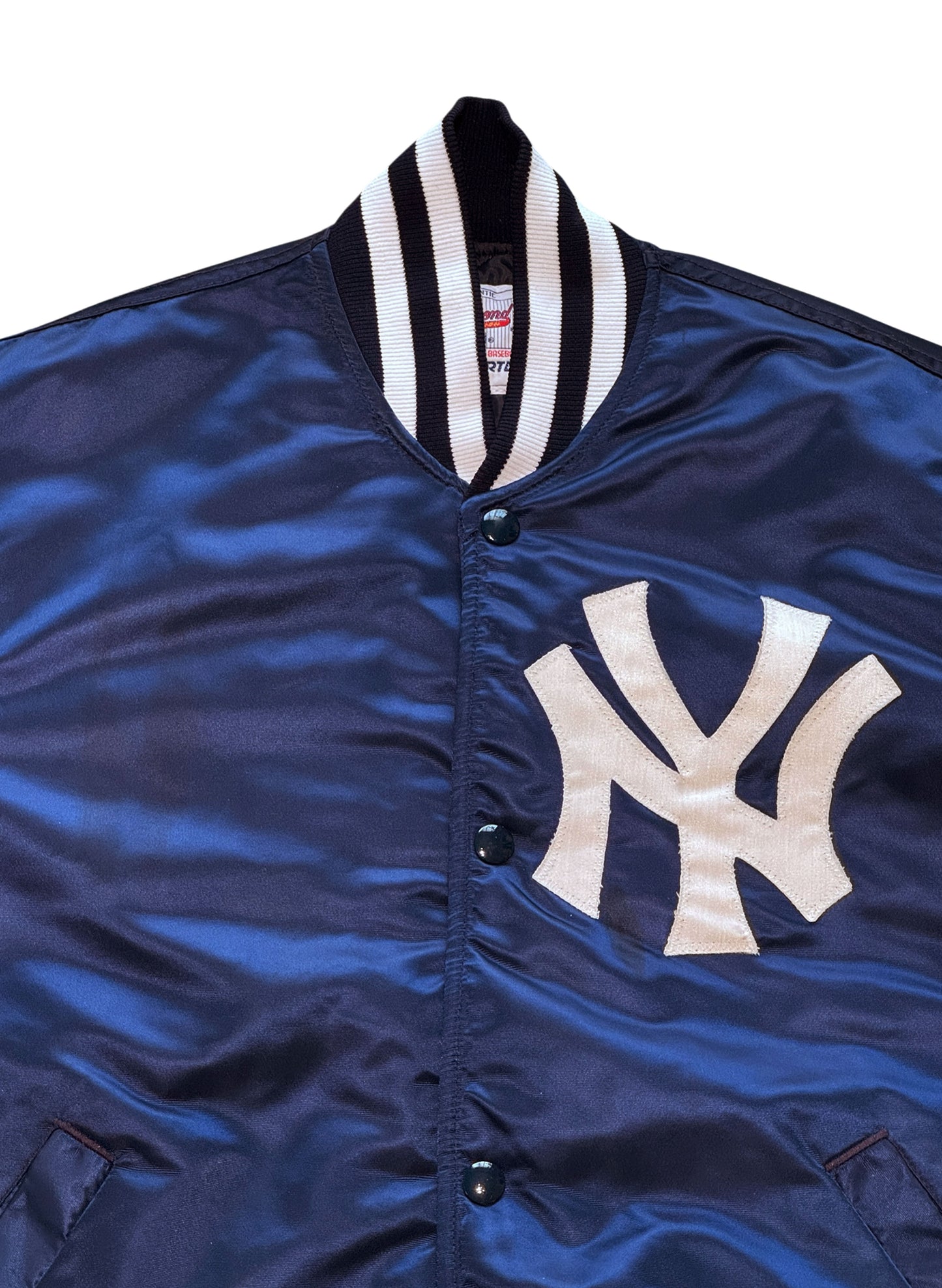 (SUP-763) STARTER NEW YORK YANKEES NYLON STADIUM JACKET - S - MADE IN JAMAICA