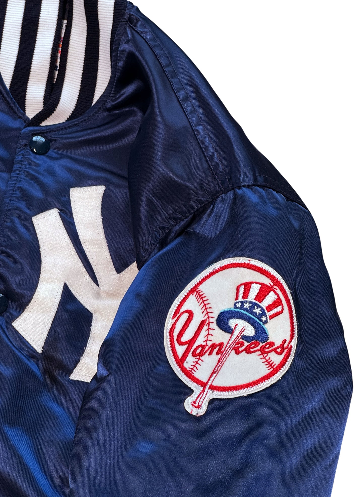 (SUP-763) STARTER NEW YORK YANKEES NYLON STADIUM JACKET - S - MADE IN JAMAICA