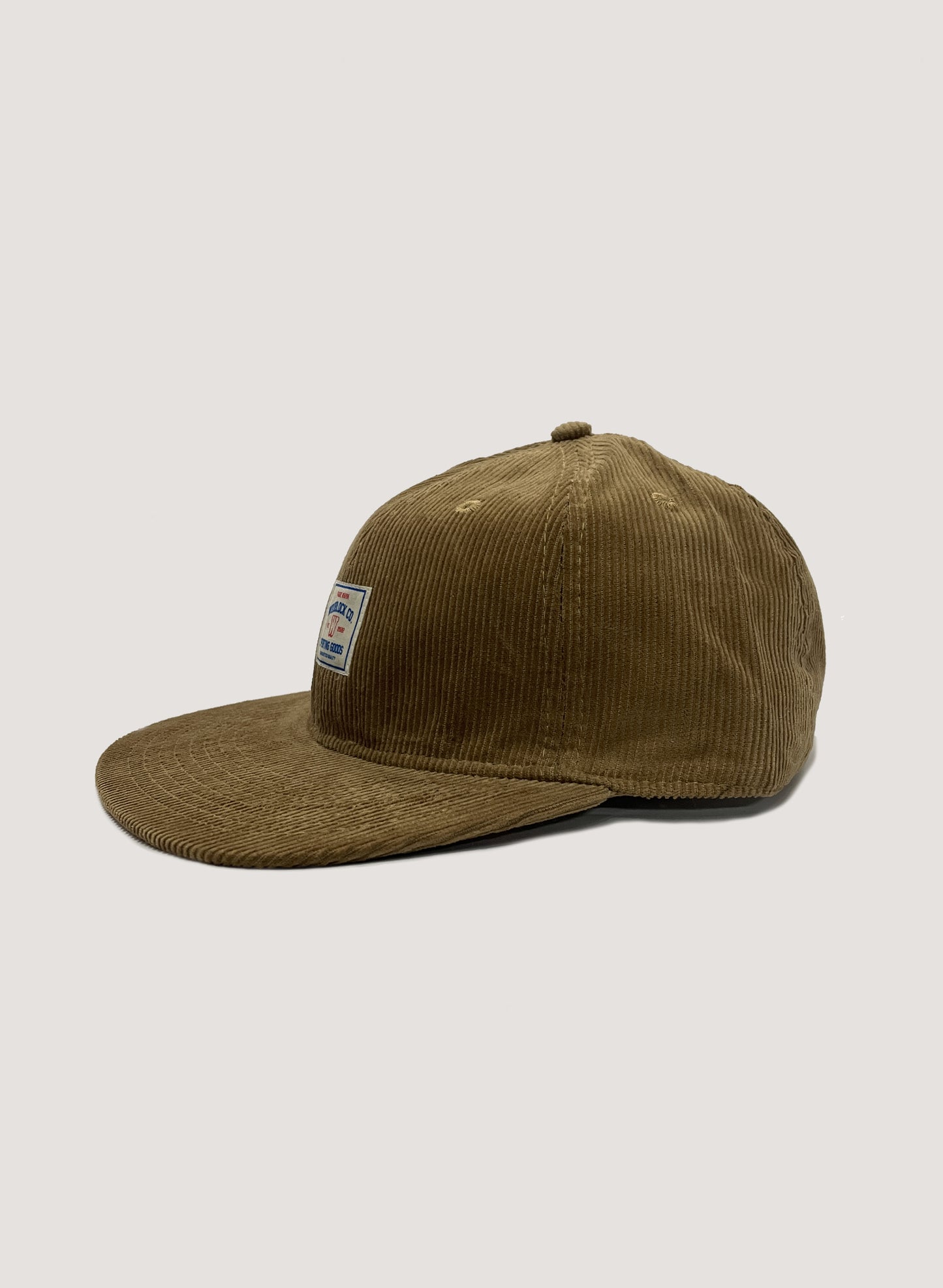 WOODBLOCK LABEL CORDUROY CAP TAN(WB-23AW-021)