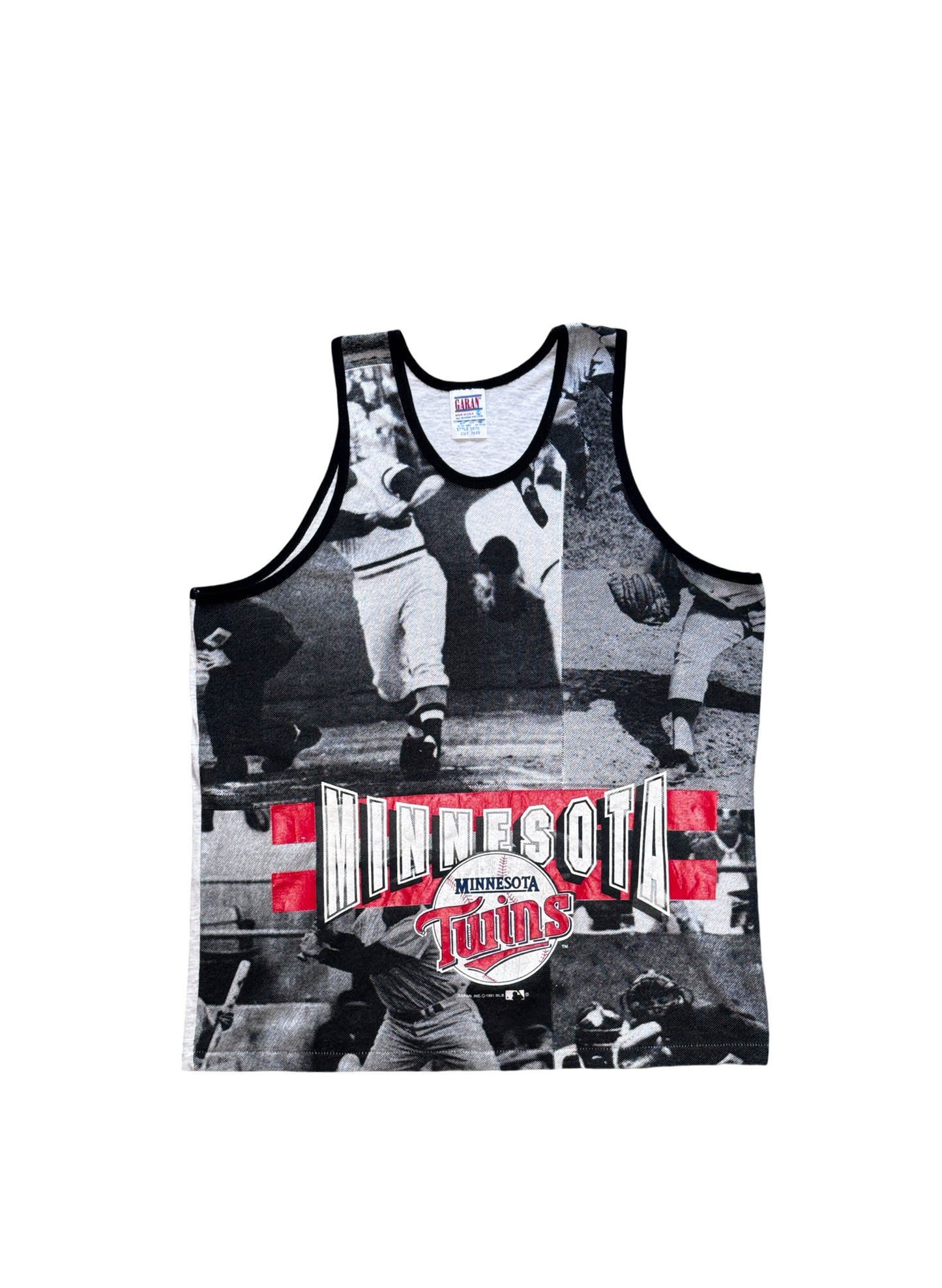 (SUP-748) MLB 1991 MINNESOTA TWINS PHOTO TANKTOP - MADE IN U.S.A.