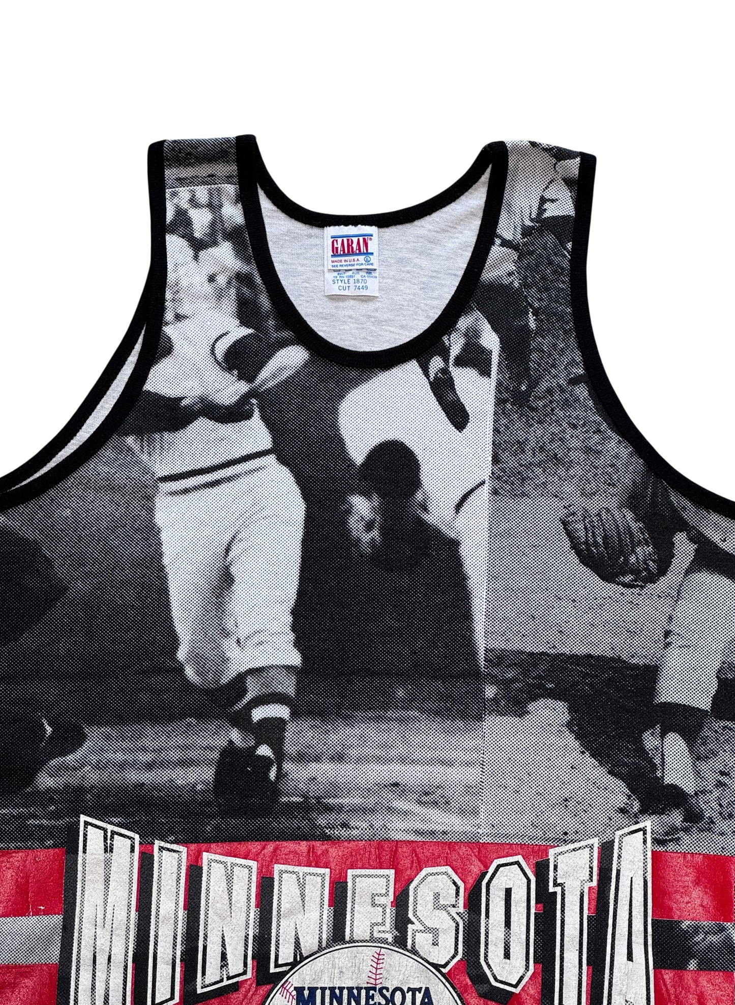 (SUP-748) MLB 1991 MINNESOTA TWINS PHOTO TANKTOP - MADE IN U.S.A.