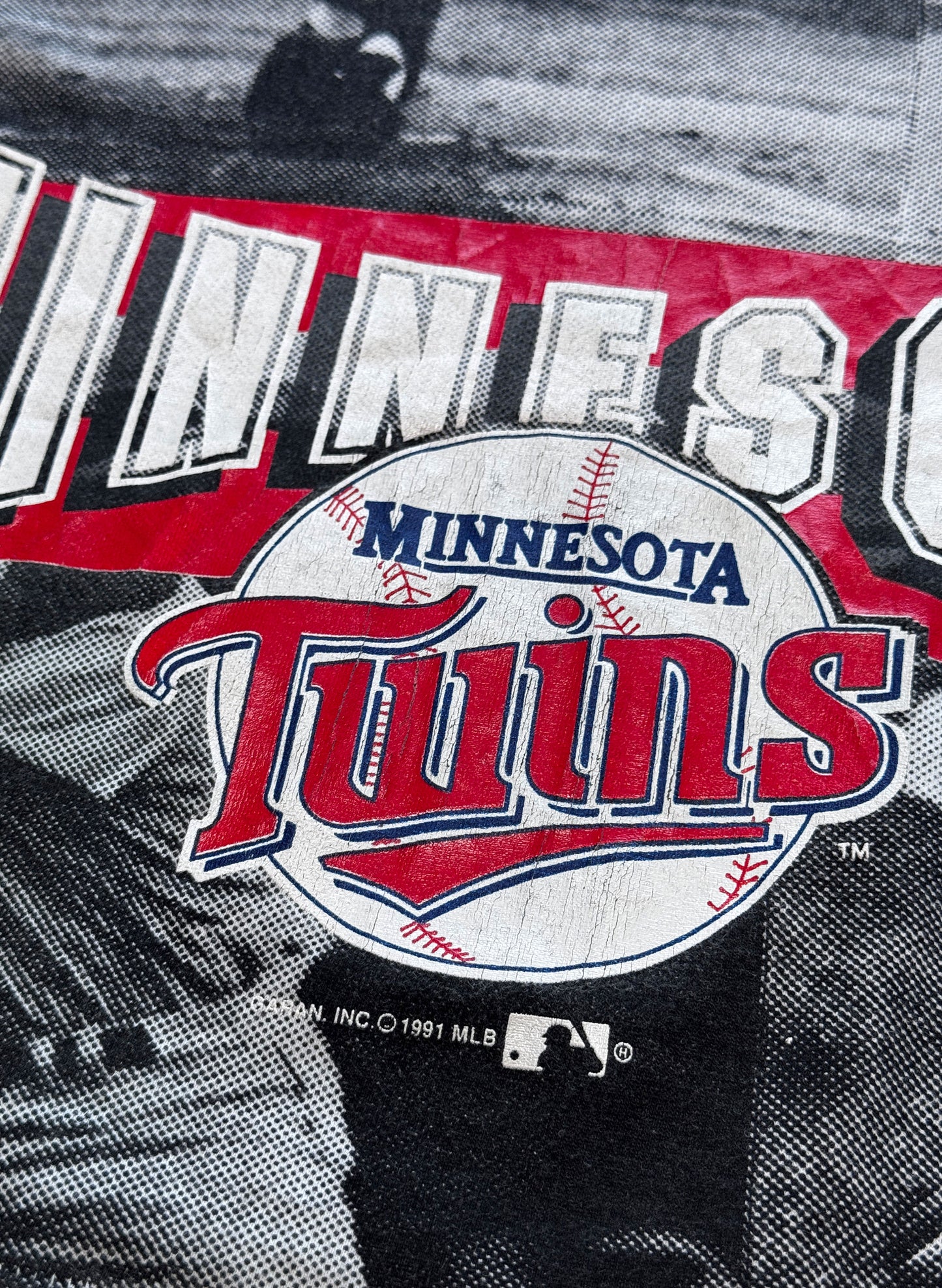 (SUP-748) MLB 1991 MINNESOTA TWINS PHOTO TANKTOP - MADE IN U.S.A.
