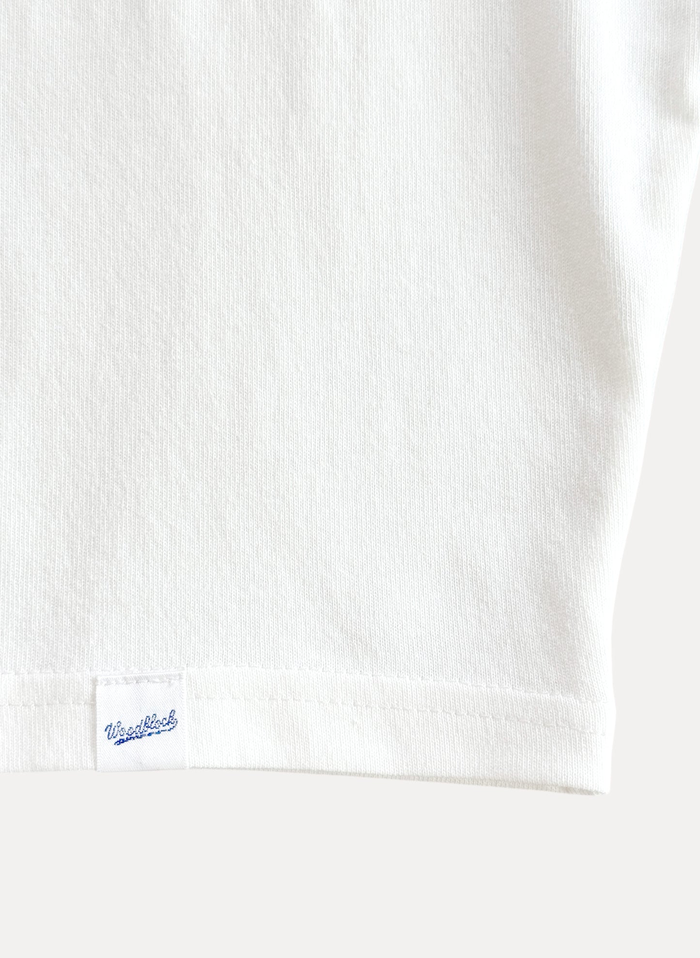 WOODBLOCK S/S WIDE TAPERED SILHOUETTE POCKET T-SHIRT WHITE (WB-25SS-014)