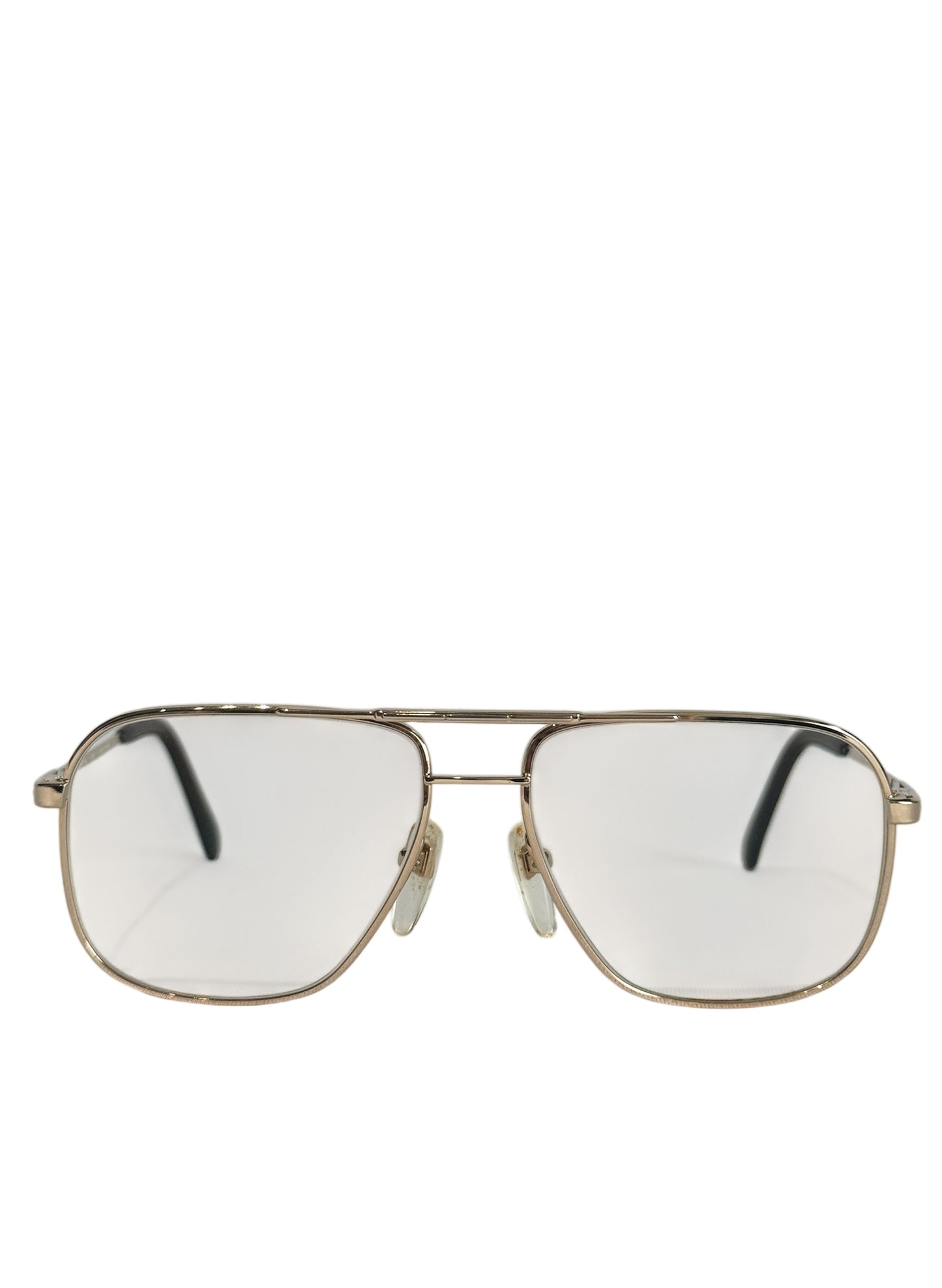 (SUP-538) 90s VINTAGE TWO BRIDGE GOLD FRAME GLASSES - Nikon TITEX