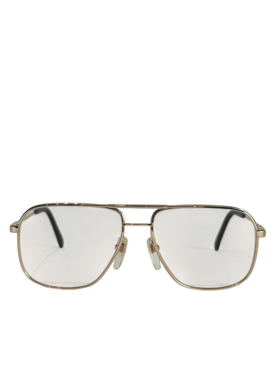 (SUP-538) 90s VINTAGE TWO BRIDGE GOLD FRAME GLASSES - Nikon TITEX