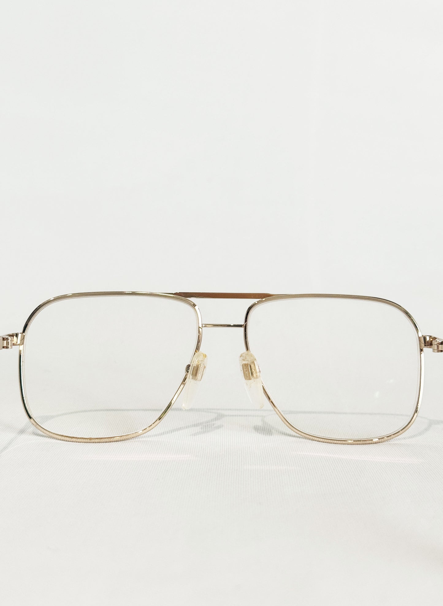 (SUP-538) 90s VINTAGE TWO BRIDGE GOLD FRAME GLASSES - Nikon TITEX