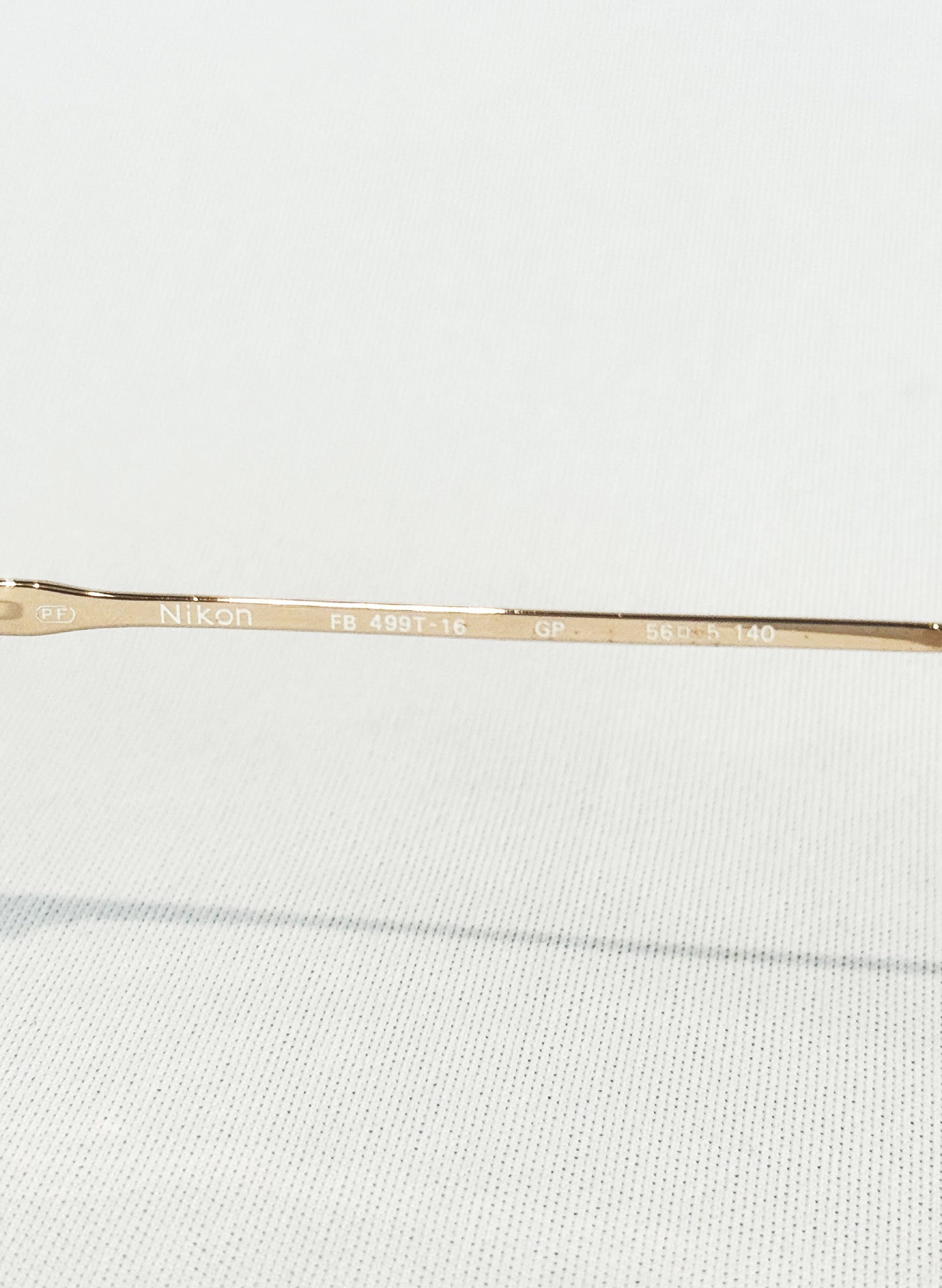 (SUP-538) 90s VINTAGE TWO BRIDGE GOLD FRAME GLASSES - Nikon TITEX