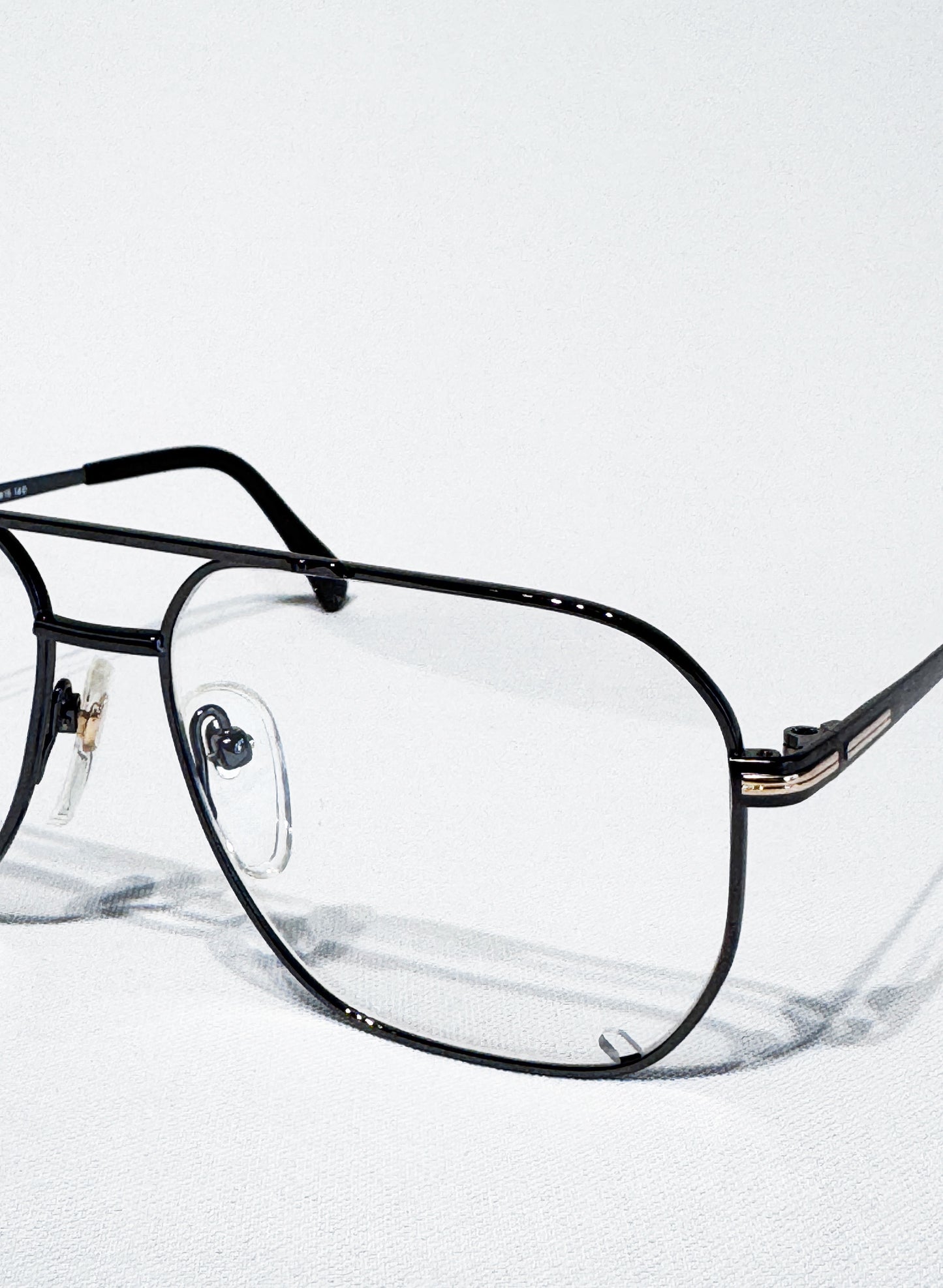 (SUP-645) 90s VINTAGE TWO BRIDGE TITAN FRAME GLASSES - Nikon TITEX