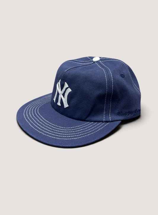 Uncle Jay's Vintage NY Yankees Chaintitch Canvas Cap Washed Navy (UNCLE-016)