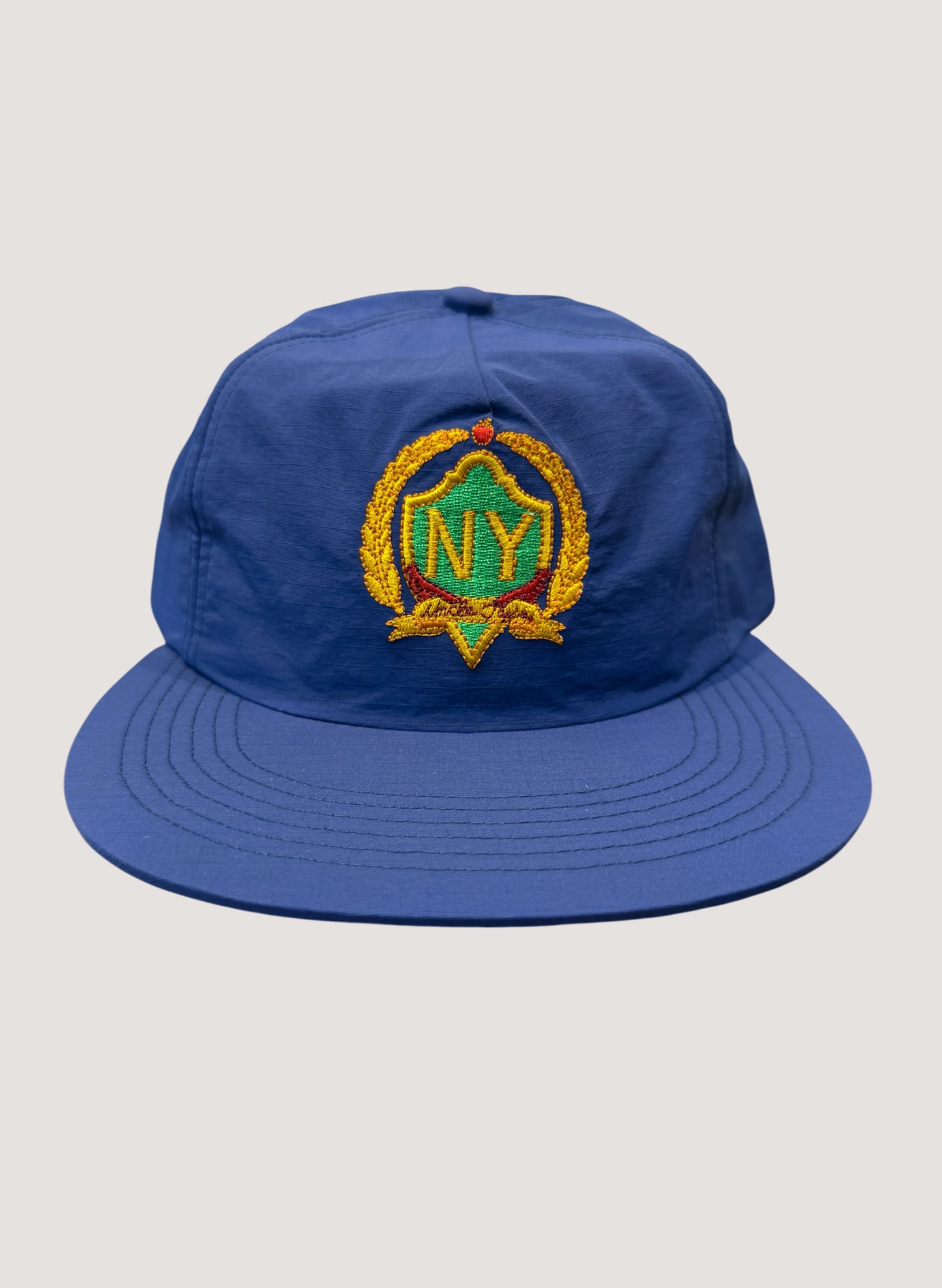 Uncle Jay's Vintage NY EMBLEM Stitched Ripstop Nylon Cap BLUE (UNCLE-014)