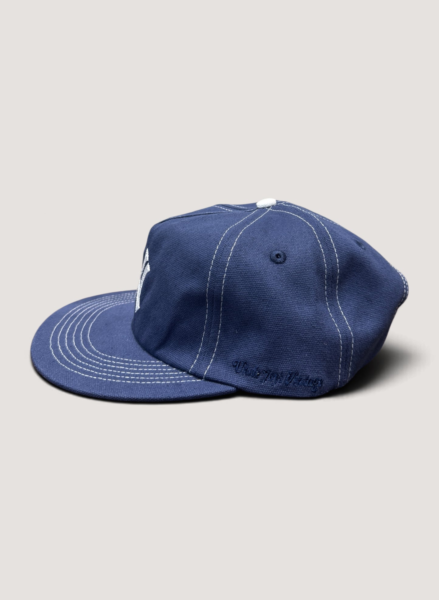 Uncle Jay's Vintage NY Yankees Chaintitch Canvas Cap Washed Navy (UNCLE-016)