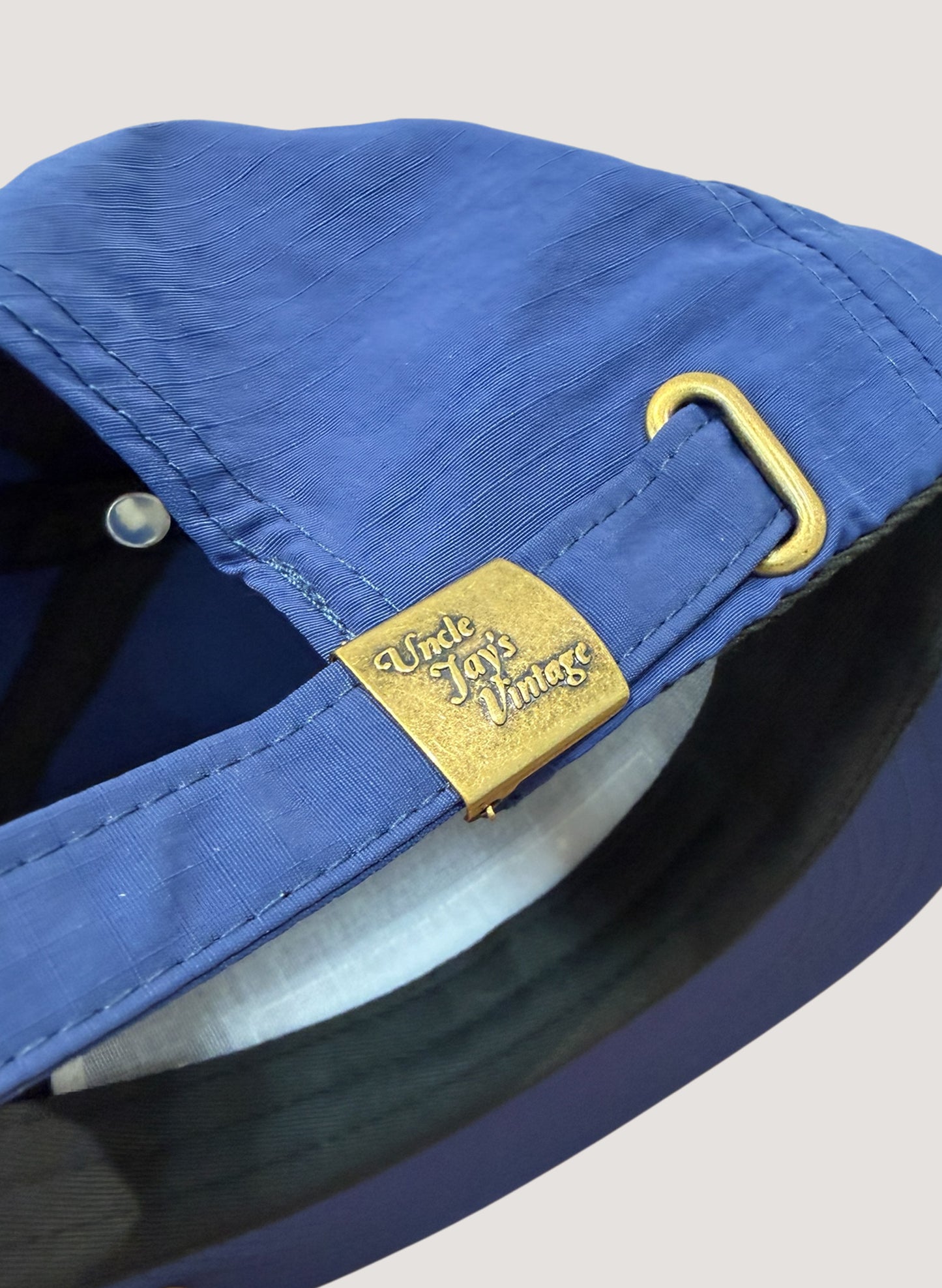 Uncle Jay's Vintage NY EMBLEM Stitched Ripstop Nylon Cap BLUE (UNCLE-014)