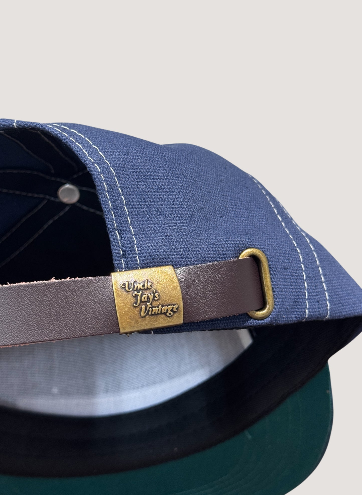 Uncle Jay's Vintage NY Yankees Chaintitch Canvas Cap Washed Navy (UNCLE-016)