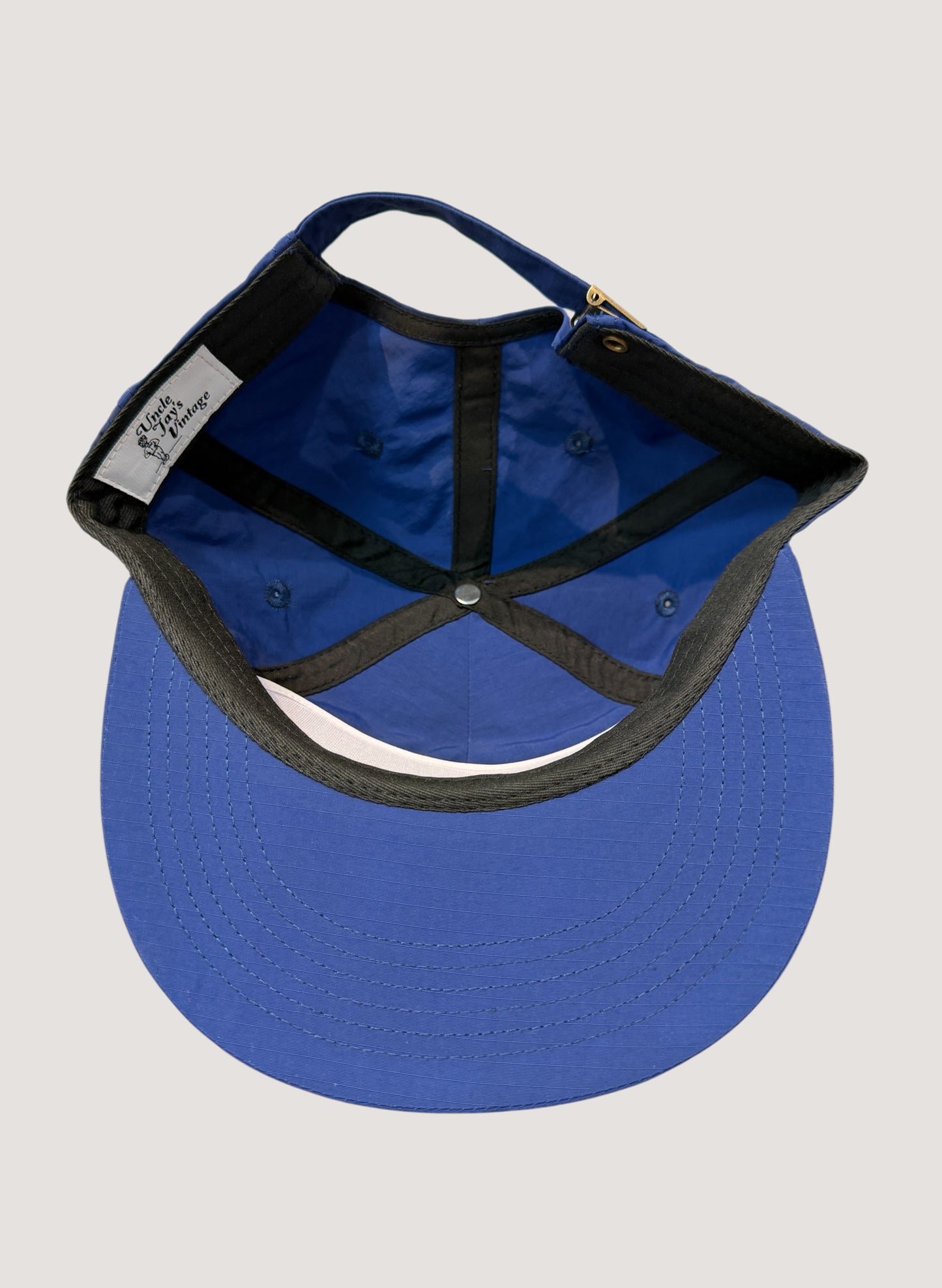 Uncle Jay's Vintage NY EMBLEM Stitched Ripstop Nylon Cap BLUE (UNCLE-014)