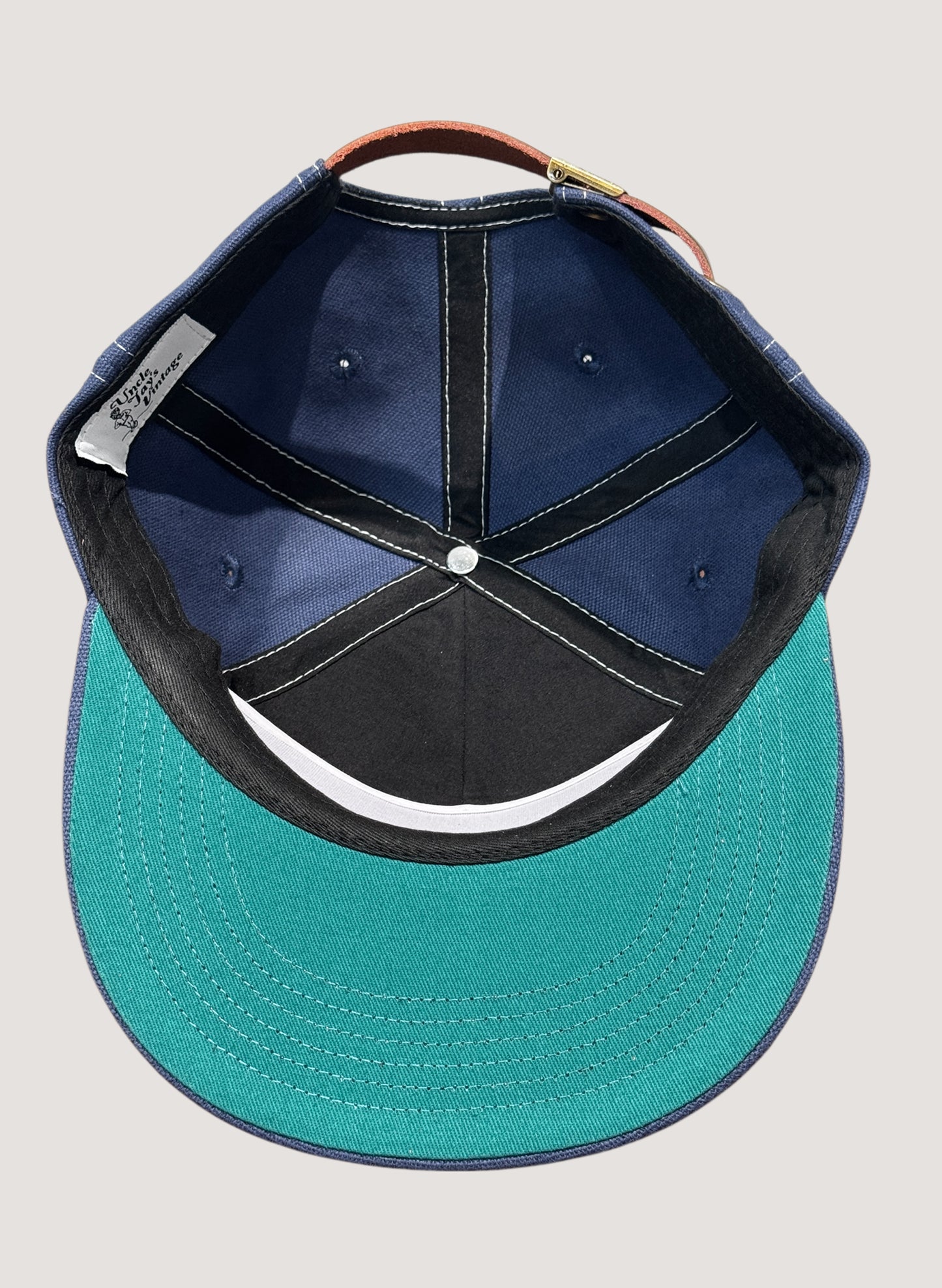 Uncle Jay's Vintage NY Yankees Chaintitch Canvas Cap Washed Navy (UNCLE-016)