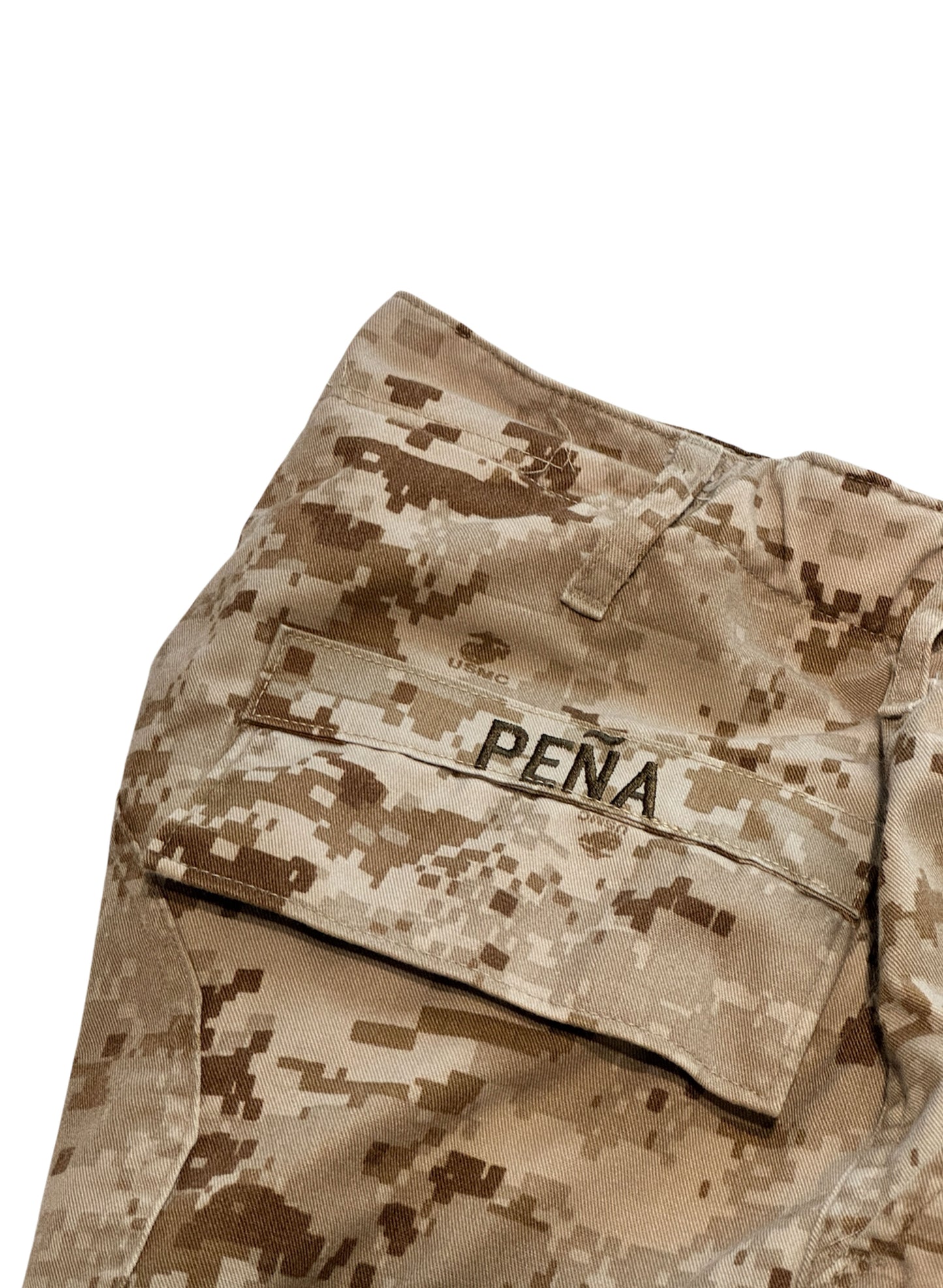 (SUP-397) USMC DESERT CAMO "CUT OFF" JORTS - MEDIUM  (w31-w35まで対応)
