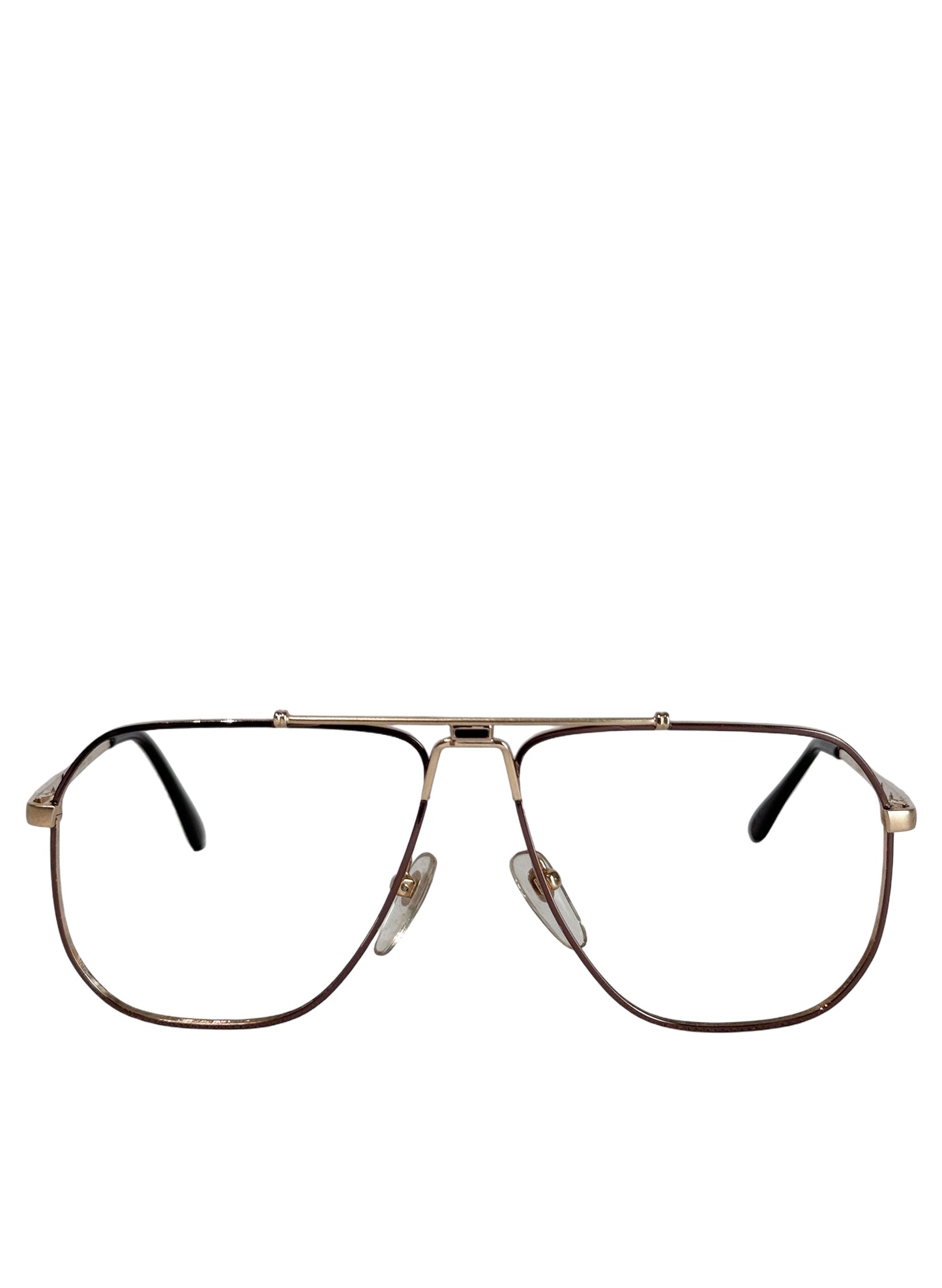 (SUP-788) VINTAGE TWO BRIDGE GOLD GLASSES - Valentino Garavani（レンズなし）