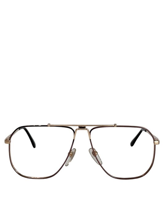 (SUP-788) VINTAGE TWO BRIDGE GOLD GLASSES - Valentino Garavani（レンズなし）