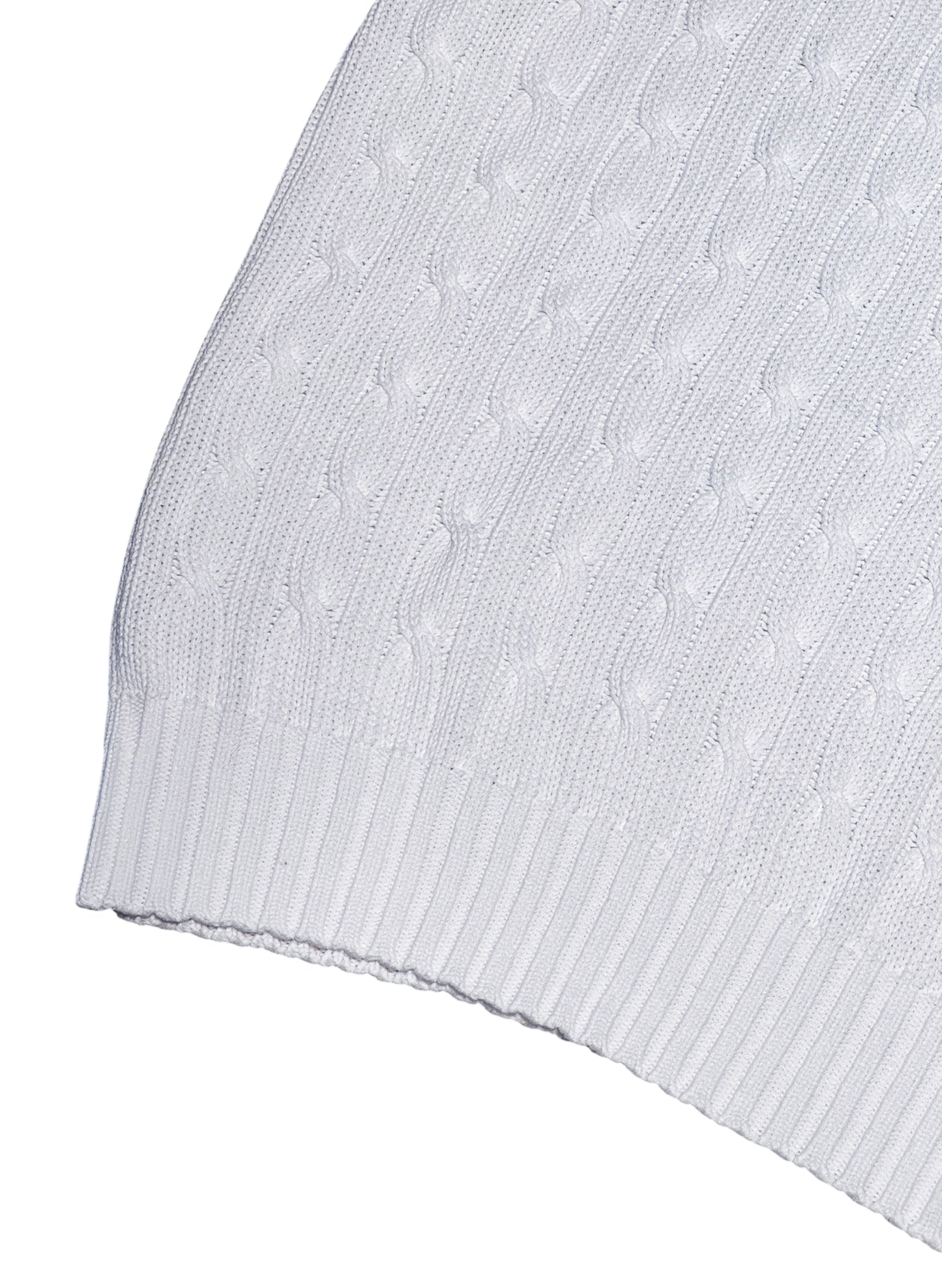 (SUP-655) 90s Polo Ralph Lauren COTTON KNIT VEST - WHITE