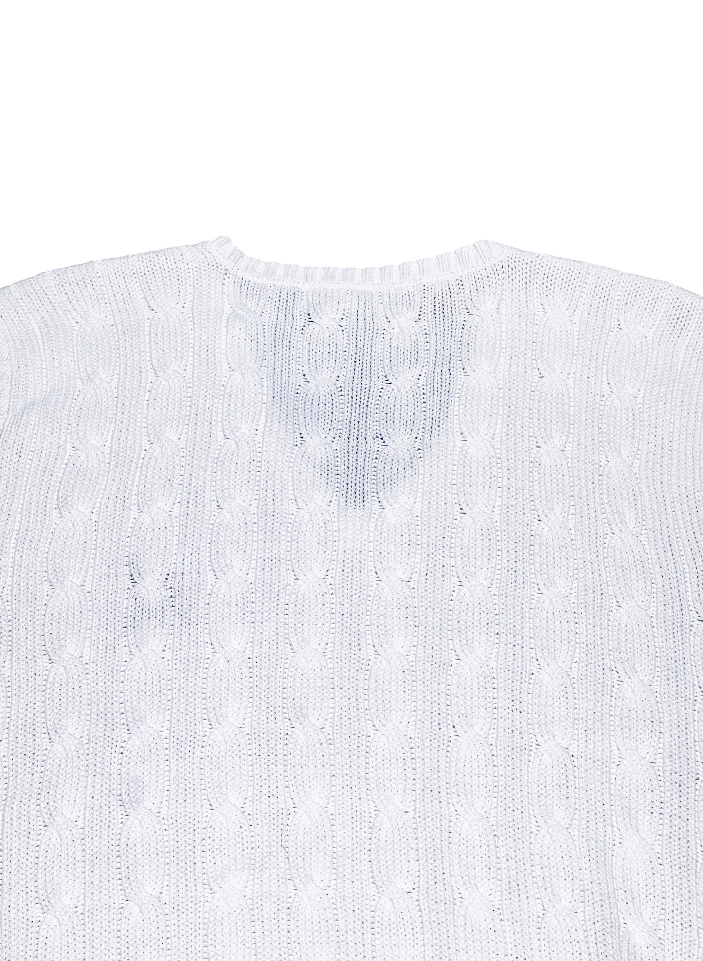 (SUP-655) 90s Polo Ralph Lauren COTTON KNIT VEST - WHITE