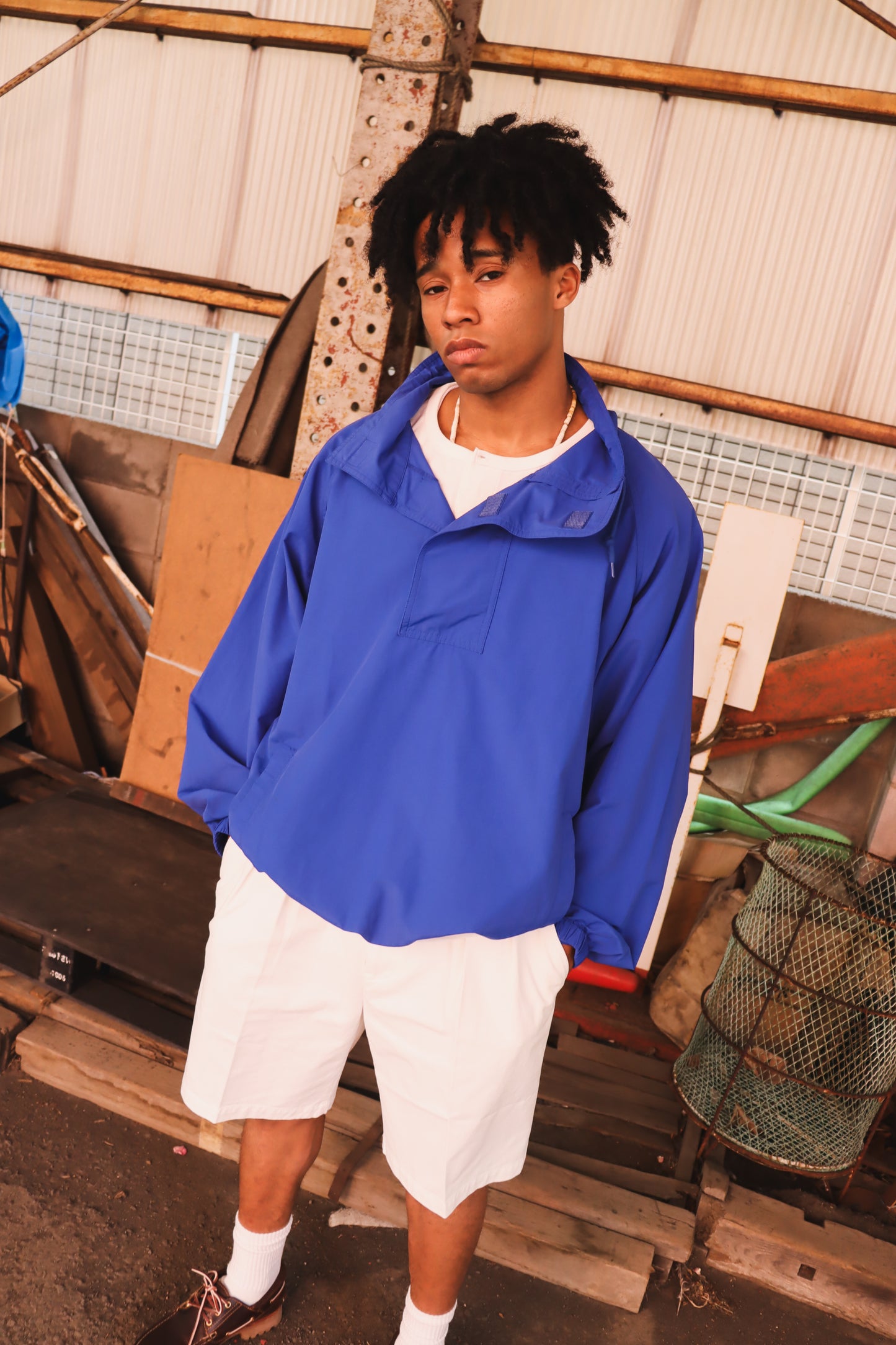 WOODBLOCK 2TUCK CHINO SHORT PANT WHITE (WB-26SS-017)